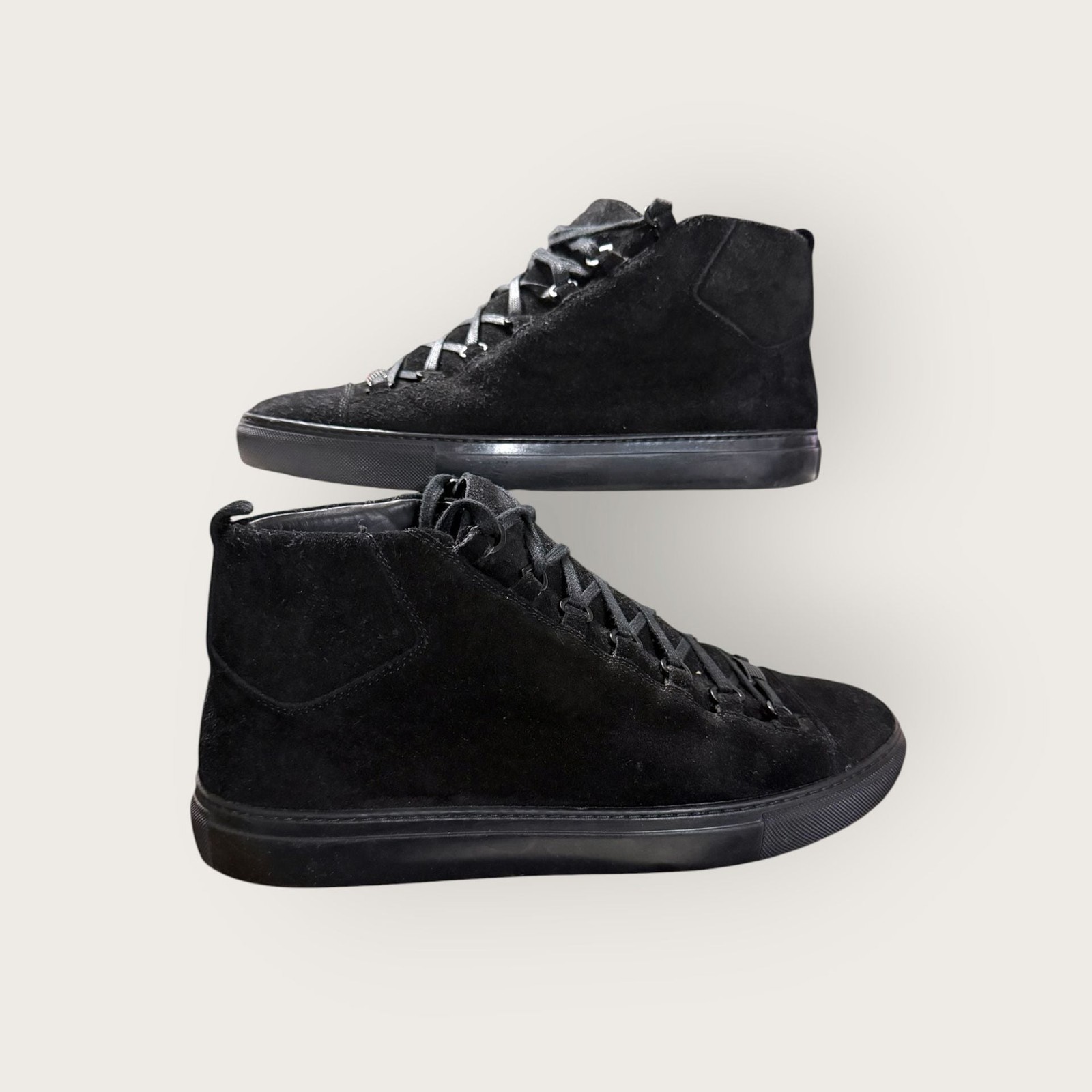 Balenciaga Arena High Top Suede Sneakers Black - 44EU
