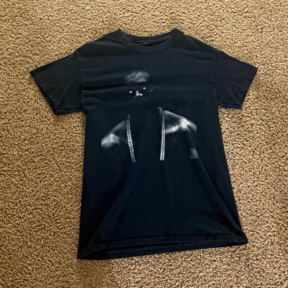 Yeezus Tour Double-Sided Black Graphic Print Crew Neck T-Shirt Size S
