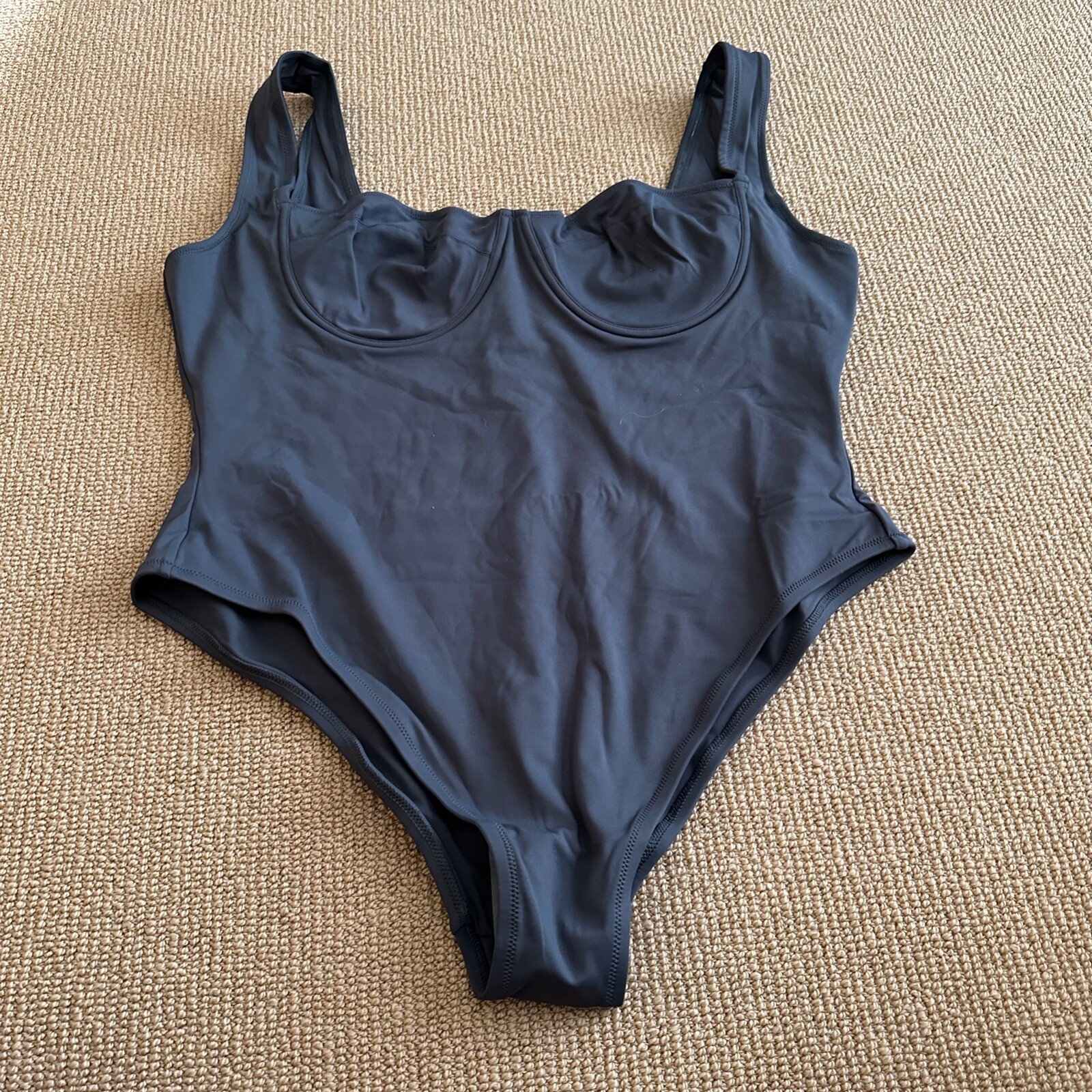 Skims Gunmetal Swim Shaping Underwire One Piece Swimsuit, Size 4X NWT