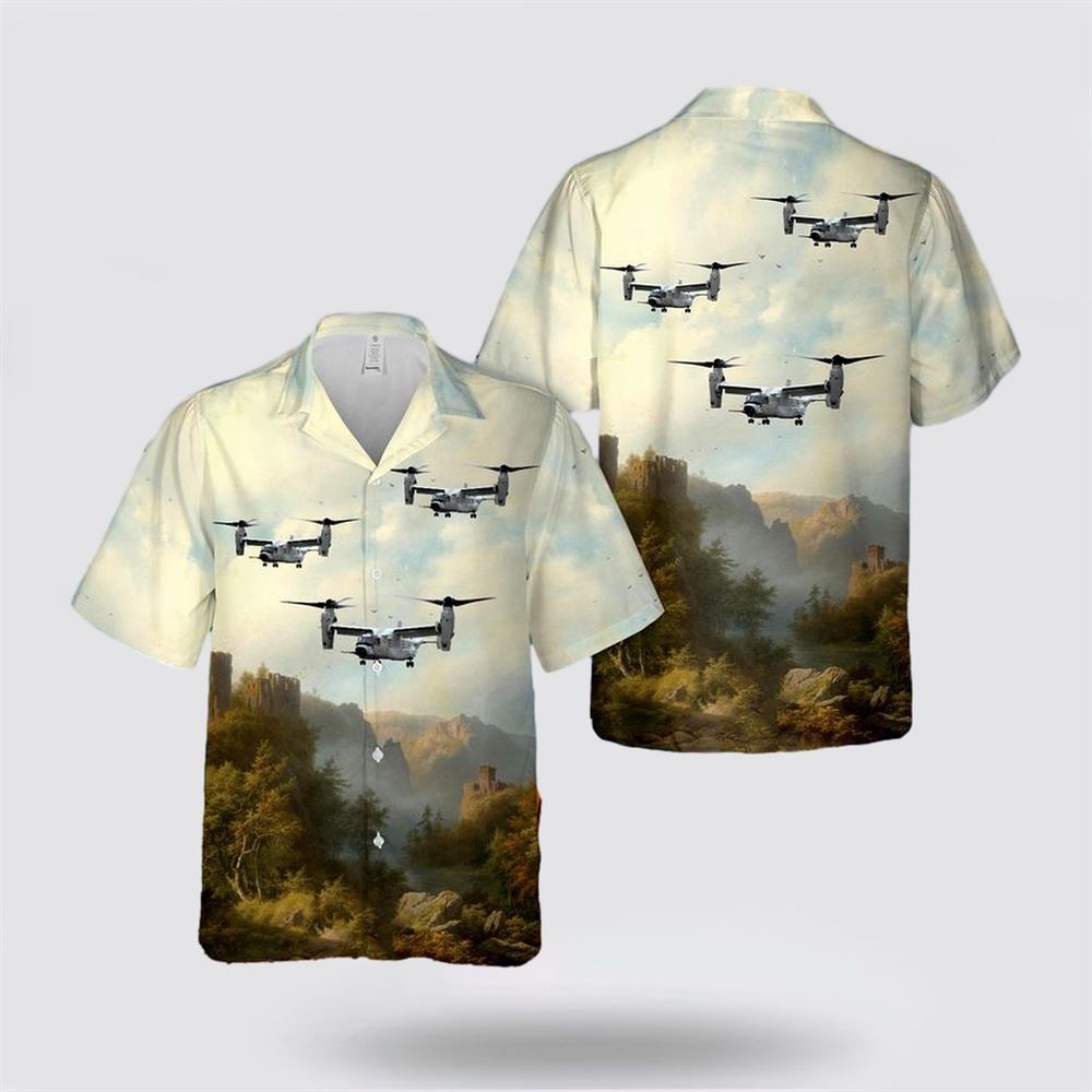 US Navy CMV 22B Osprey Hawaiian Shirt 8211 Hawaiian Shirt Gifts For Navy Soldier