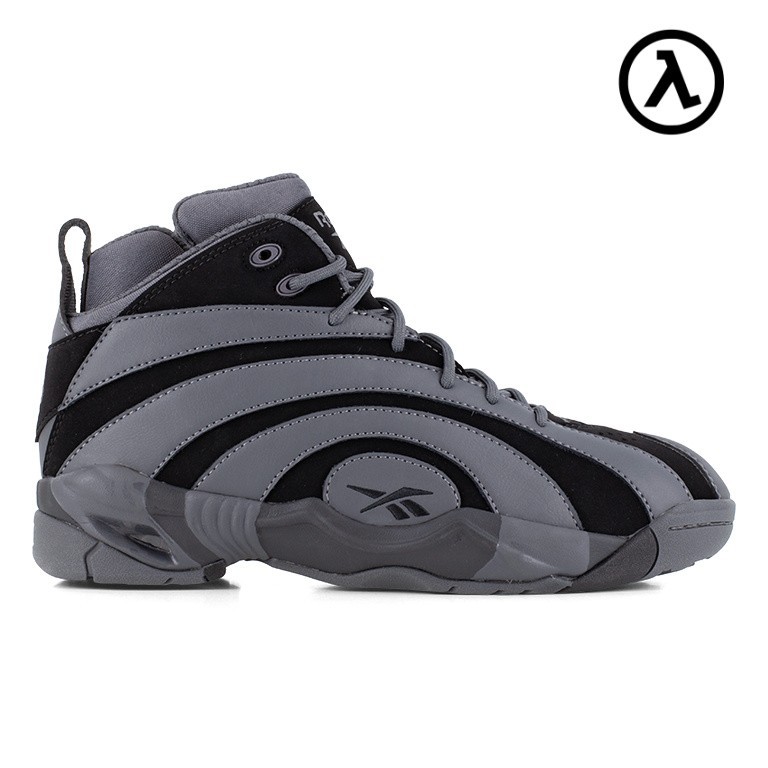 REEBOK SHAQNOSIS WORK MEN\'S HIGH TOP SNEAKER BLACK/GRAY BOOTS RB9001 - ALL SIZES