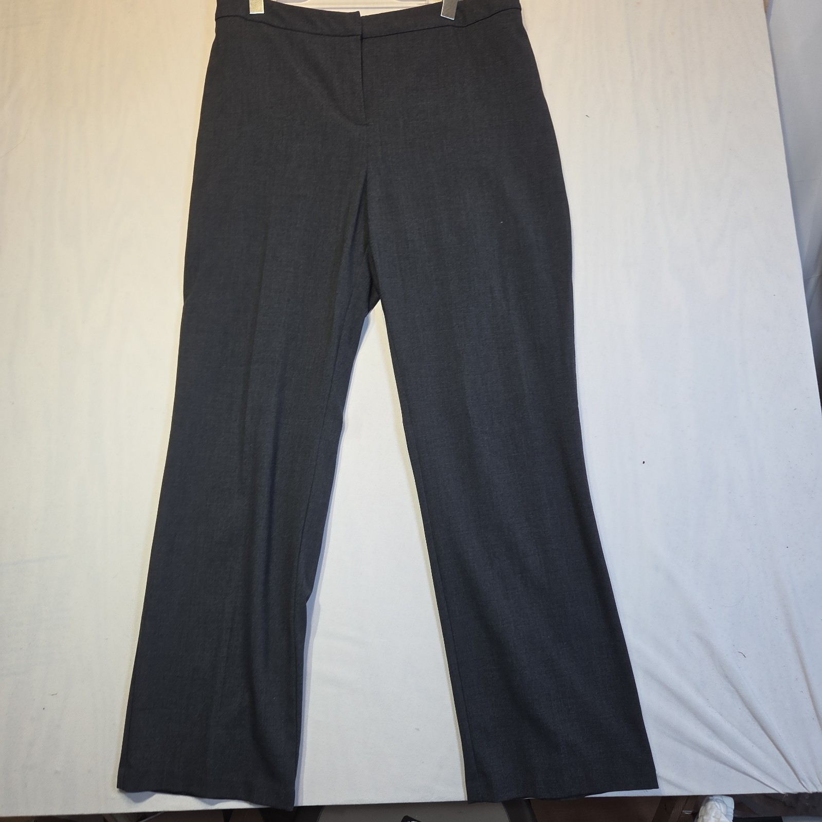 Croft & Barrow Women\'s Dress Pants 14 Regular Charcoal Gray Stretch Straight Leg
