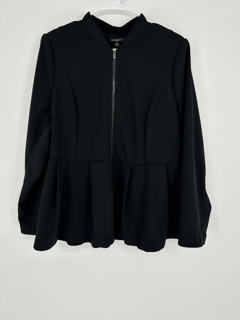 Lane Bryant NWT Black Peplum Jacket Womens Size 20 Career Capsule Elevated Basic