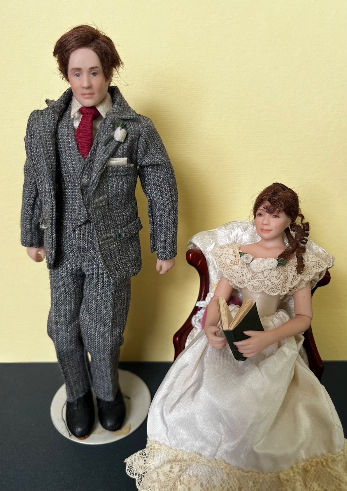 OOAK Artisan Porcelain Dollhouse Dolls 1:12 scale OOAK Artisan Porcelain Dollhouse Dolls 1:12 scale