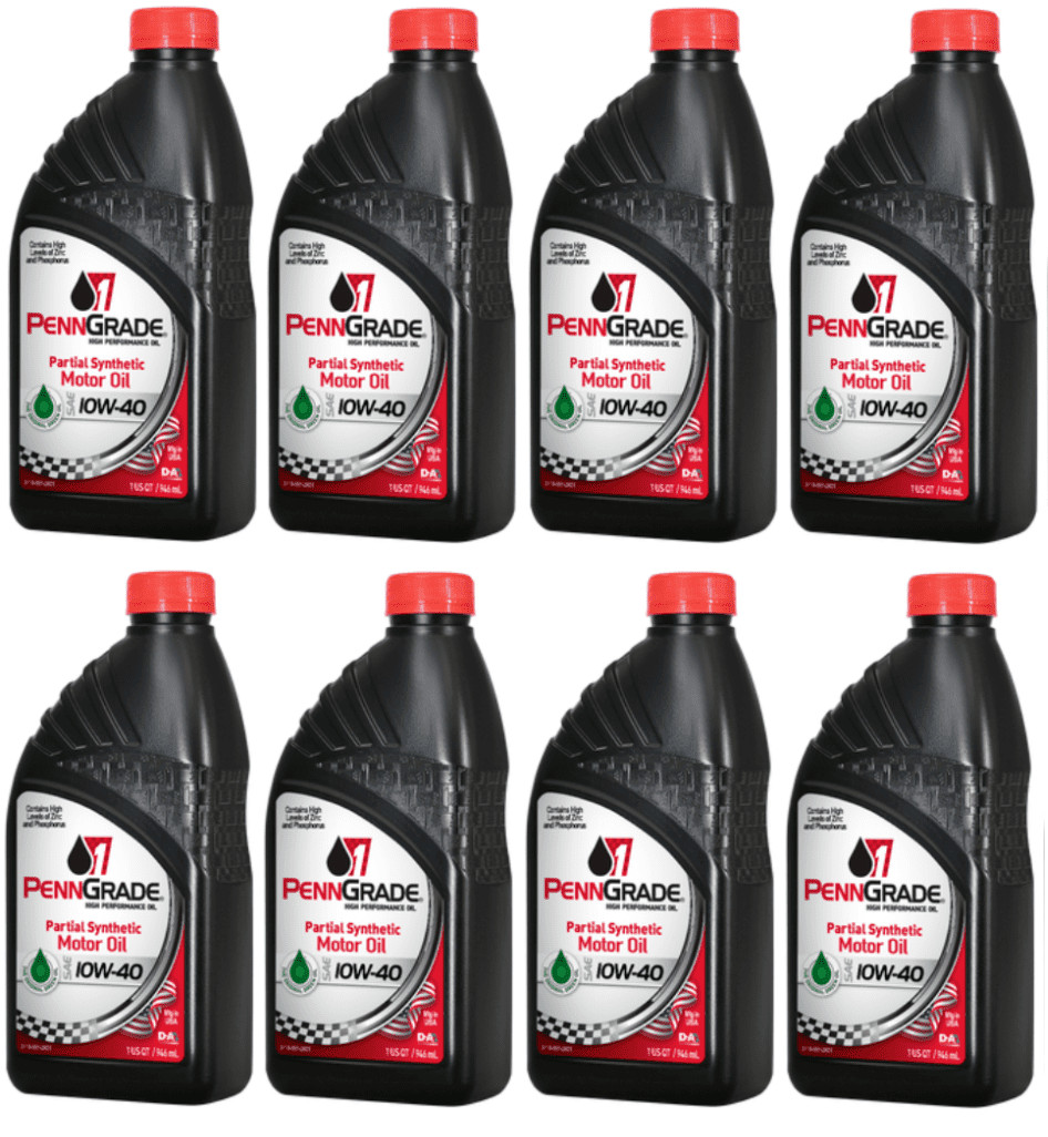 Brad Penn PennGrade 71446 1 10W-40 Multi-Grade High Performance Oil, 8 Quarts