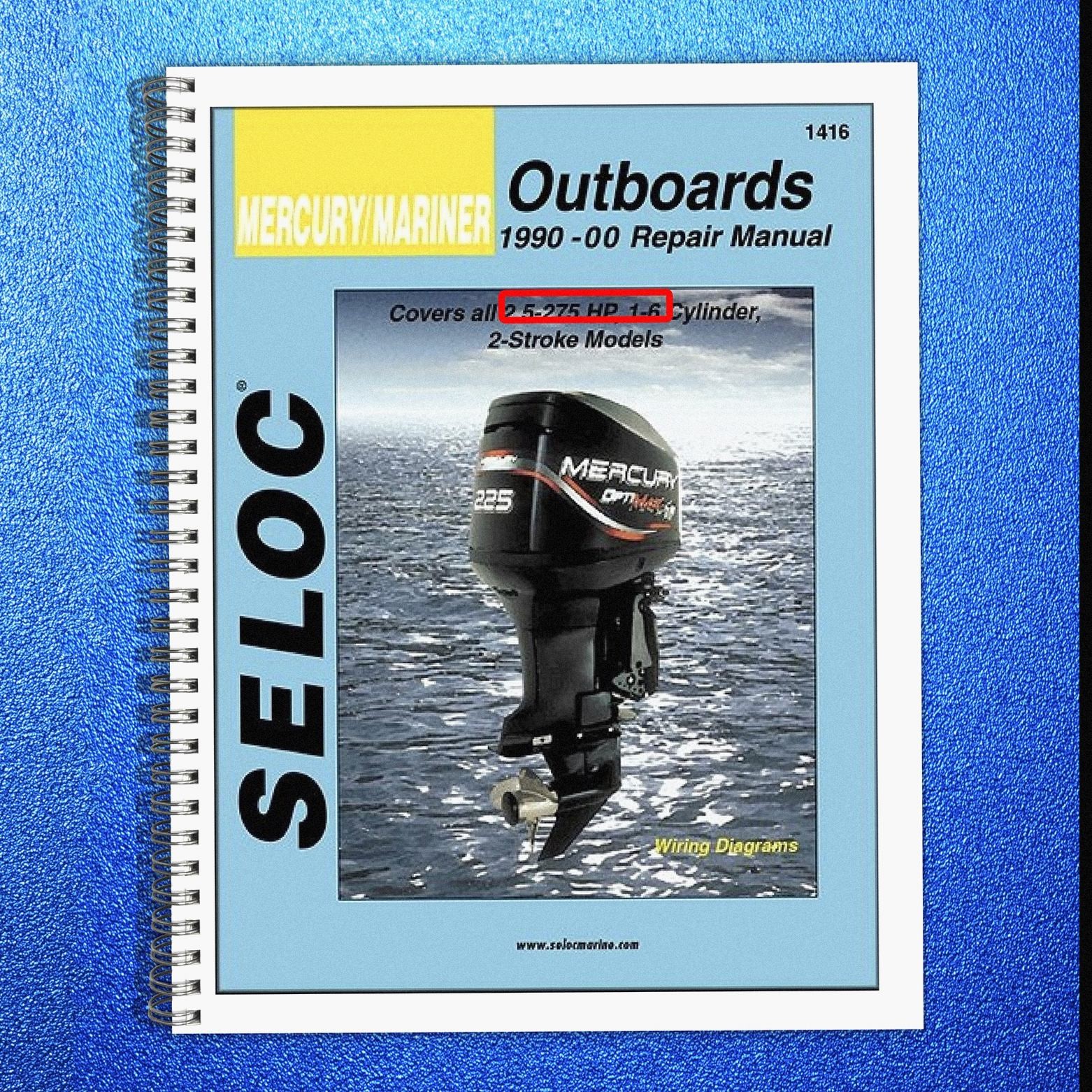 MERCURY MARINER 25-275 HP Outboard Service Manual 1990-2000 - LOOP BOUND