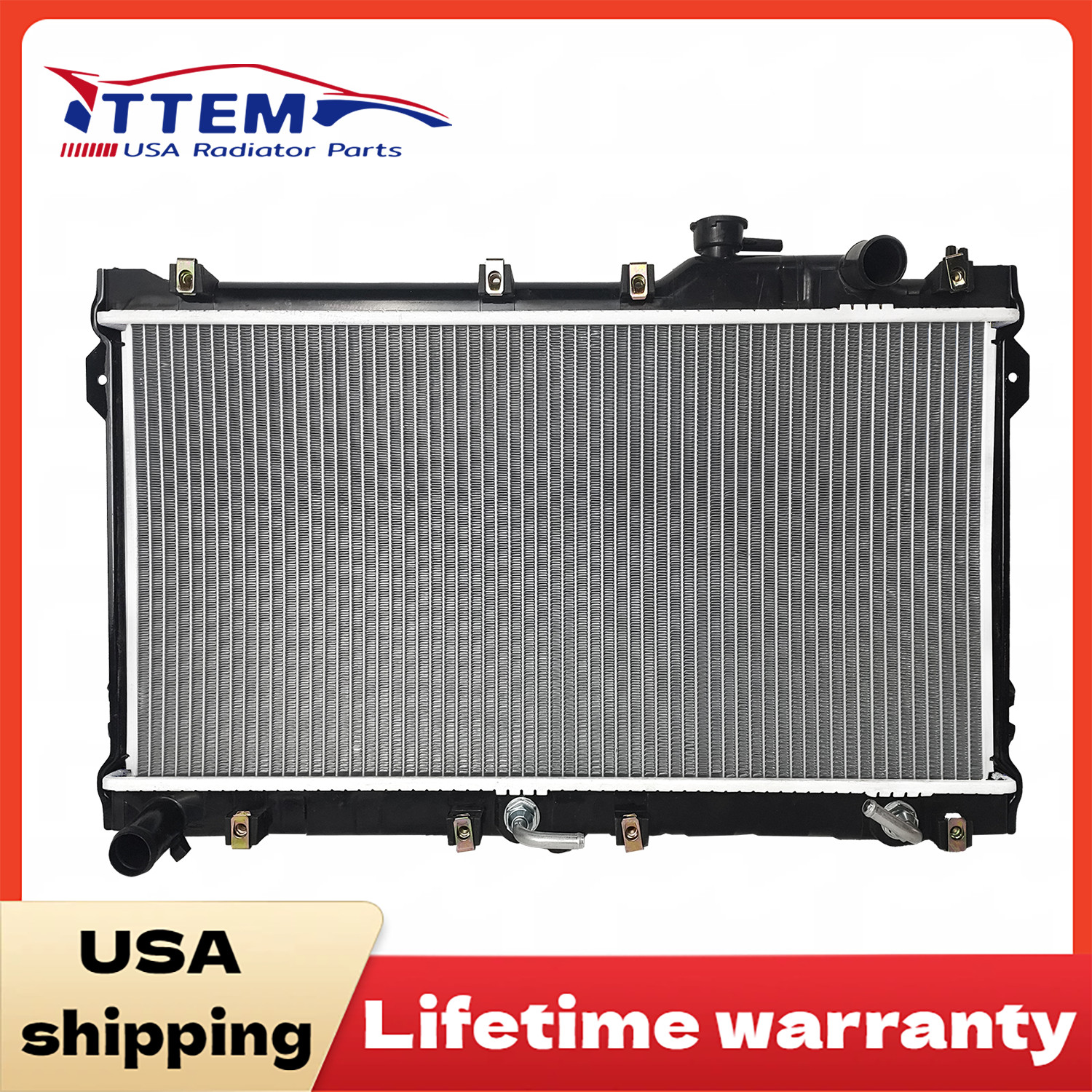 For 1990-1997 Mazda Miata 1.6L 1.8L AT MT Radiator OE Style Aluminum Core 1140