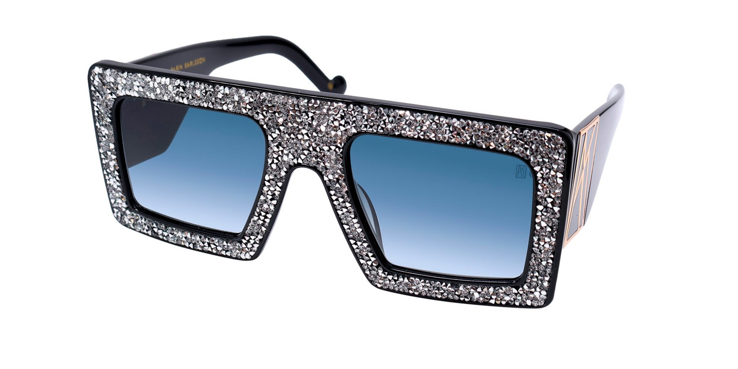 NEW ANNA-KARIN KARLSSON MOTHER BEEP SUNGLASSES SILVER OVERSIZED BLACK ICE