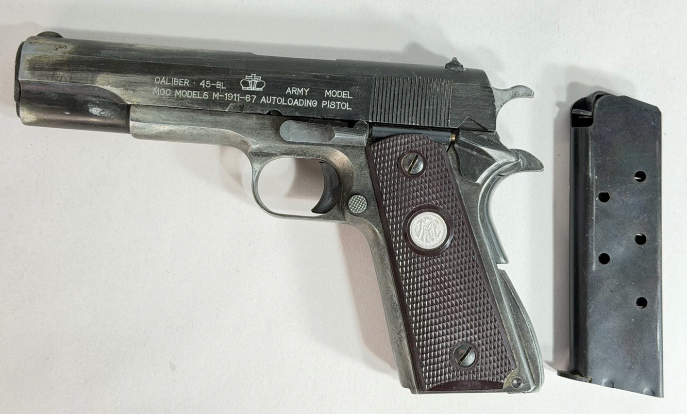 Vintage MGC Model M-1911-67 Army Model Replica Prop Full Weight Size 1411 Japan Vintage MGC Model M-1911-67 Army Model Replica Prop Full Weight Size 1411 Japan