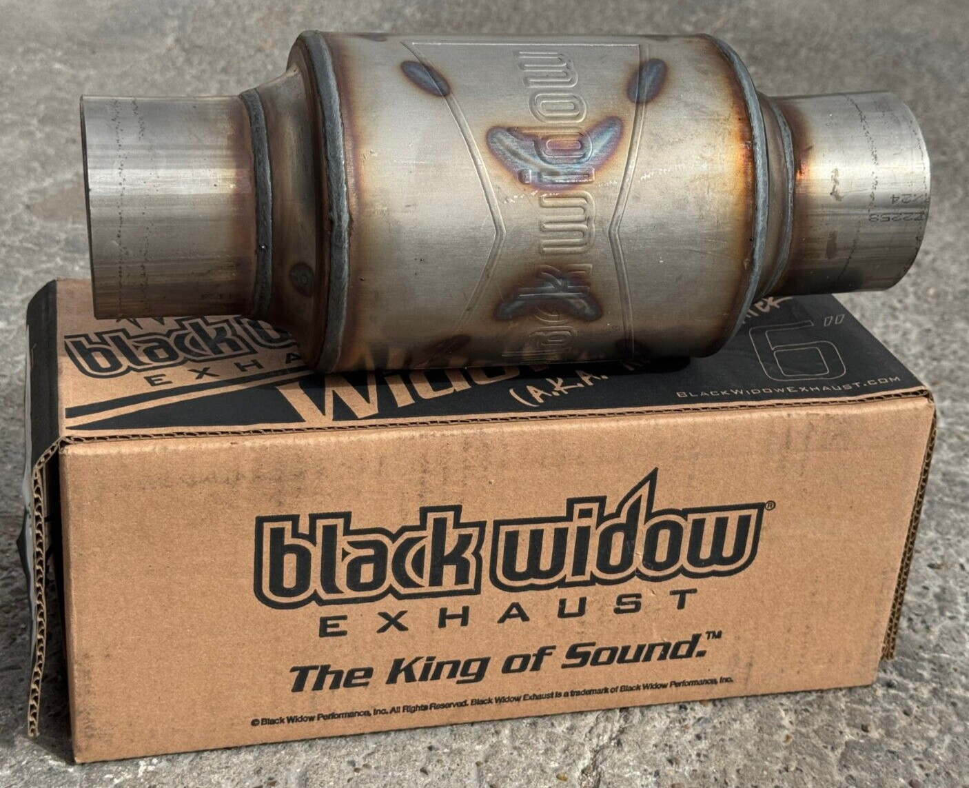 **AUTHENTIC**Black Widow Exhaust BW0012-30 NeighborHater Muffler 3 in. **NEW** **AUTHENTIC**Black Widow Exhaust BW0012-30 NeighborHater Muffler 3 in. **NEW**