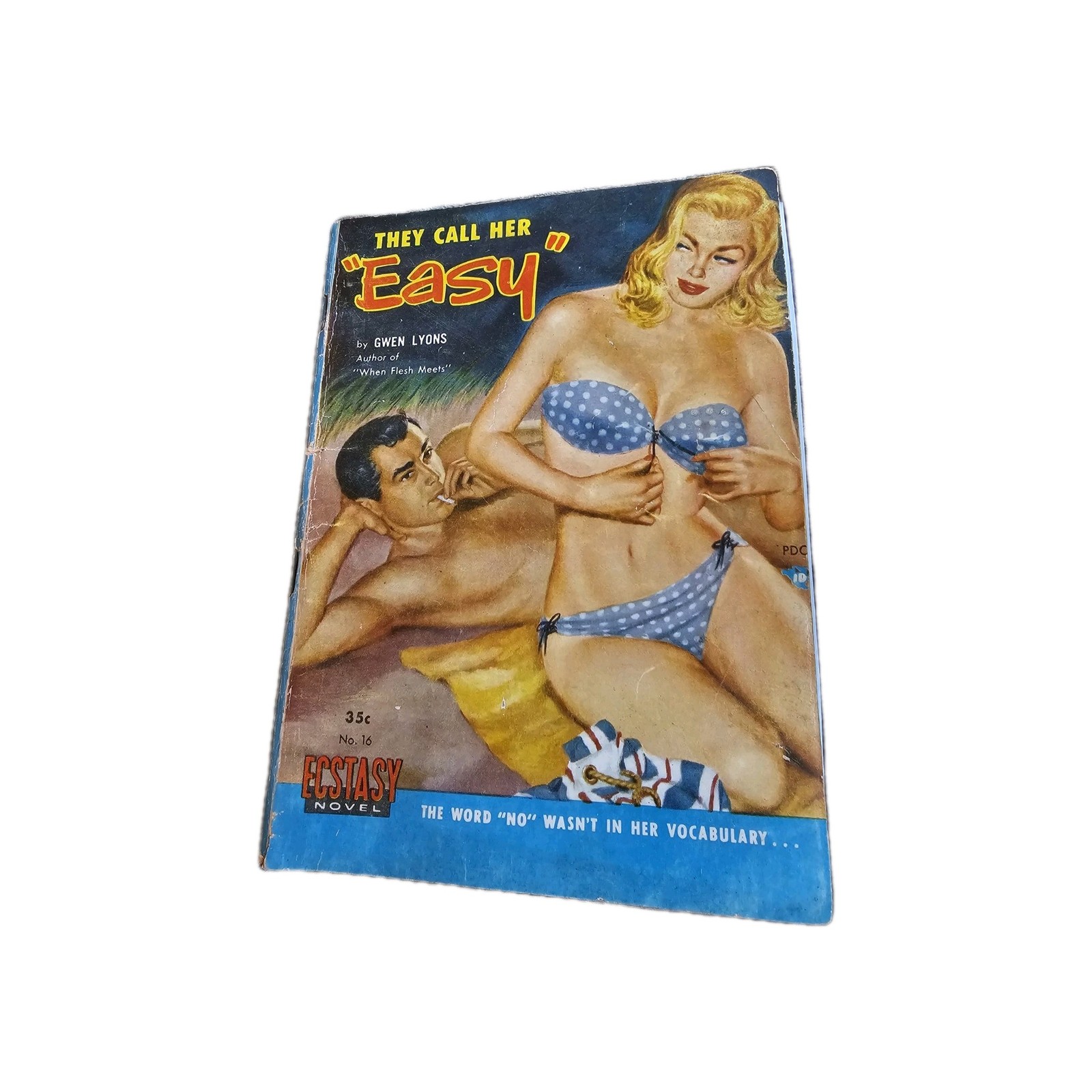 ​They Call Her Easy Gwen Lyons 1951 Ecstasy Novel 16 Vintage Sleaze Digest...