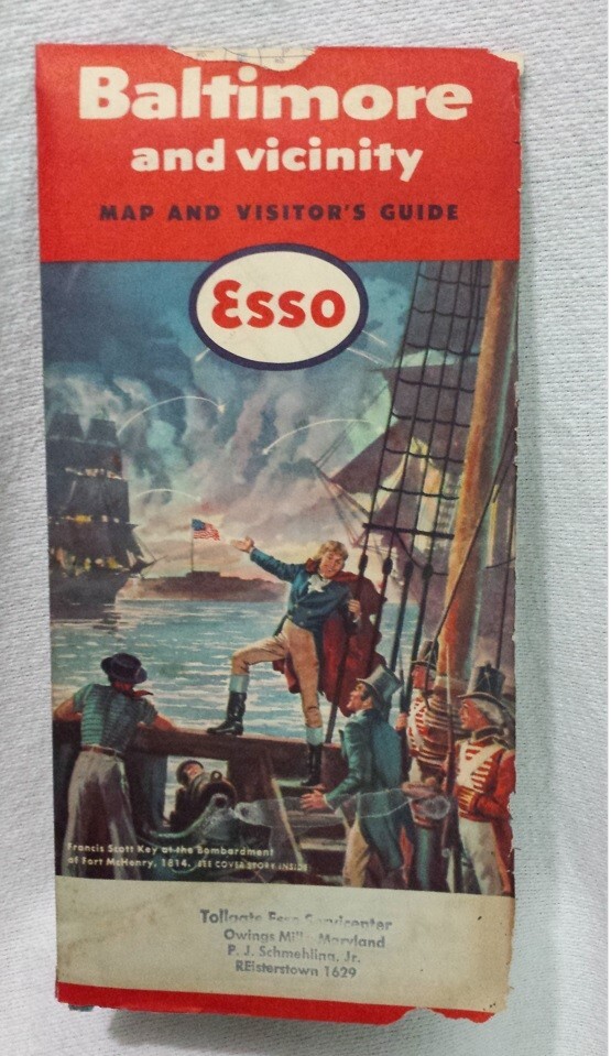 Vtg ESSO Humble Oil Baltimore & Vicinity Visitor Touring Map Travel Street 1958 Vtg ESSO Humble Oil Baltimore & Vicinity Visitor Touring Map Travel Street 1958
