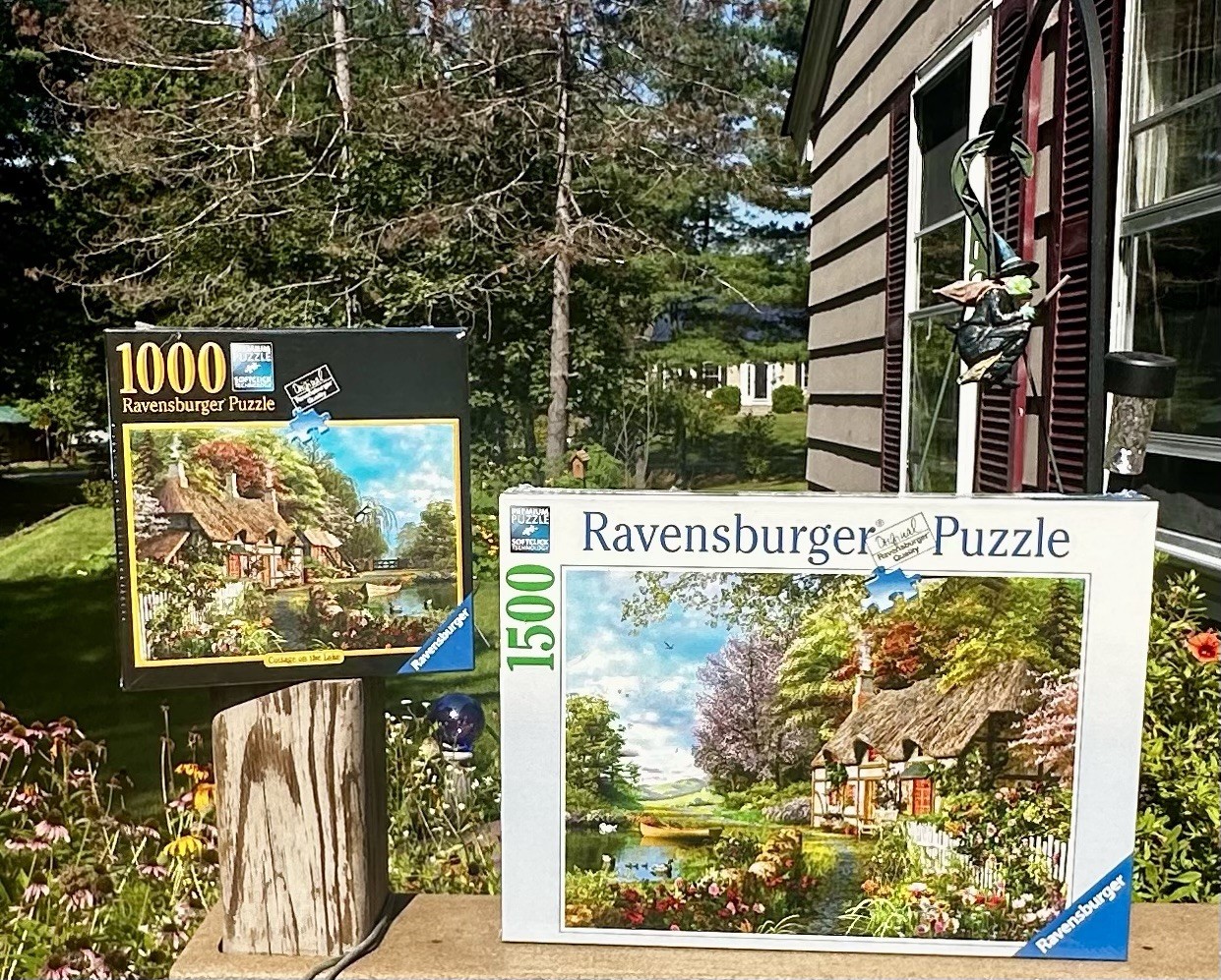 Ravensburger Puzzles Cottage on the Lake 1000 & Country Cottage 1500 New SEALED