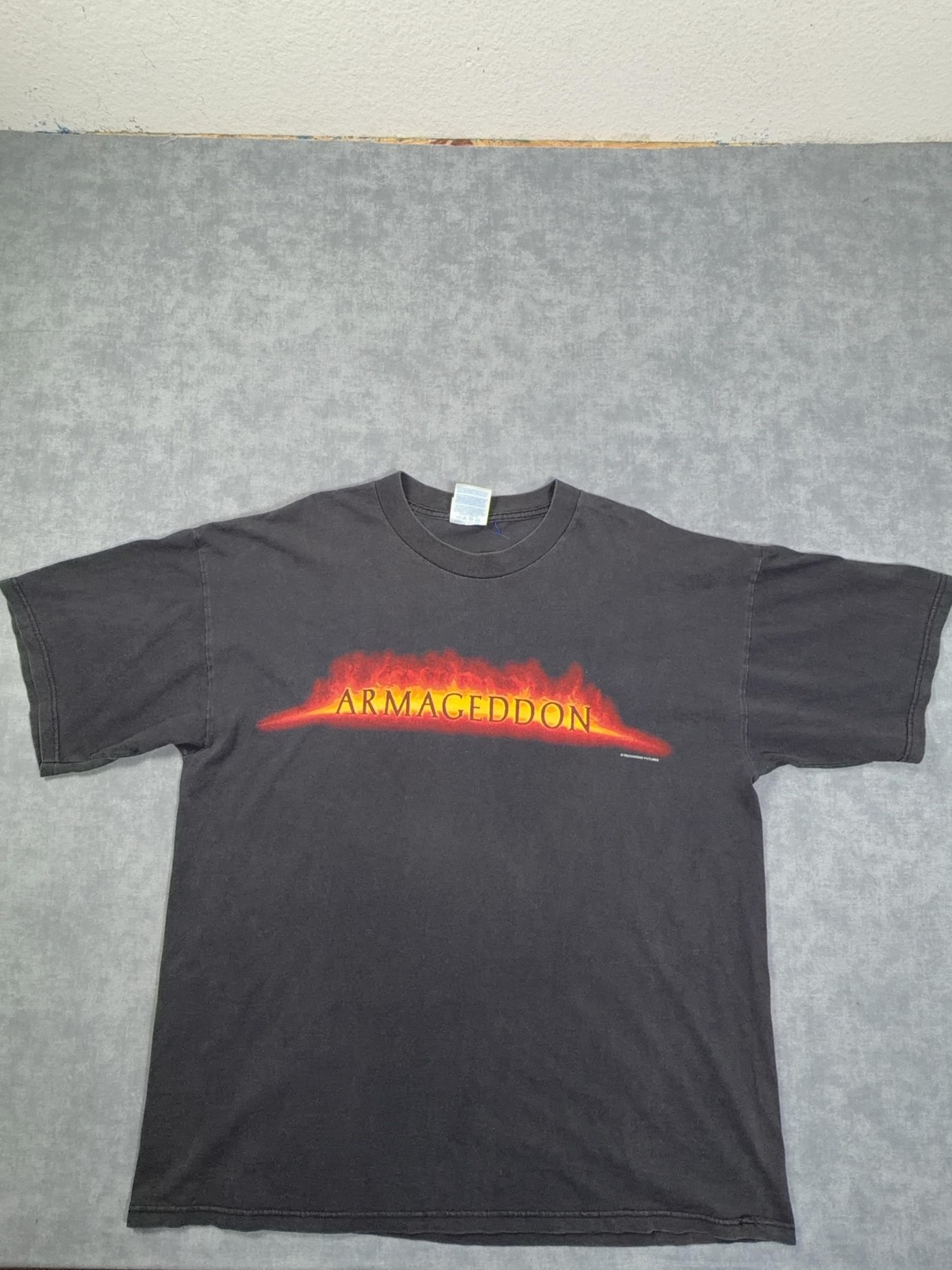 Vintage Armageddon Shirt Mens L Black Movie Heads Up Graphic Tee Gildan 90s