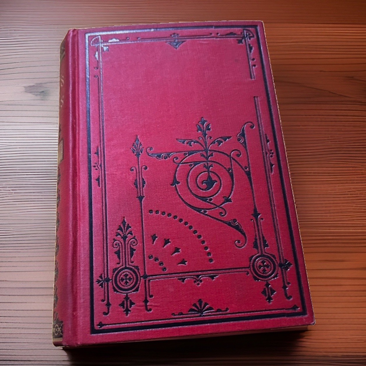 Antique 1870s Aesop\'s Fables Croxall Illustrated Blue Jacket Series Red Cloth