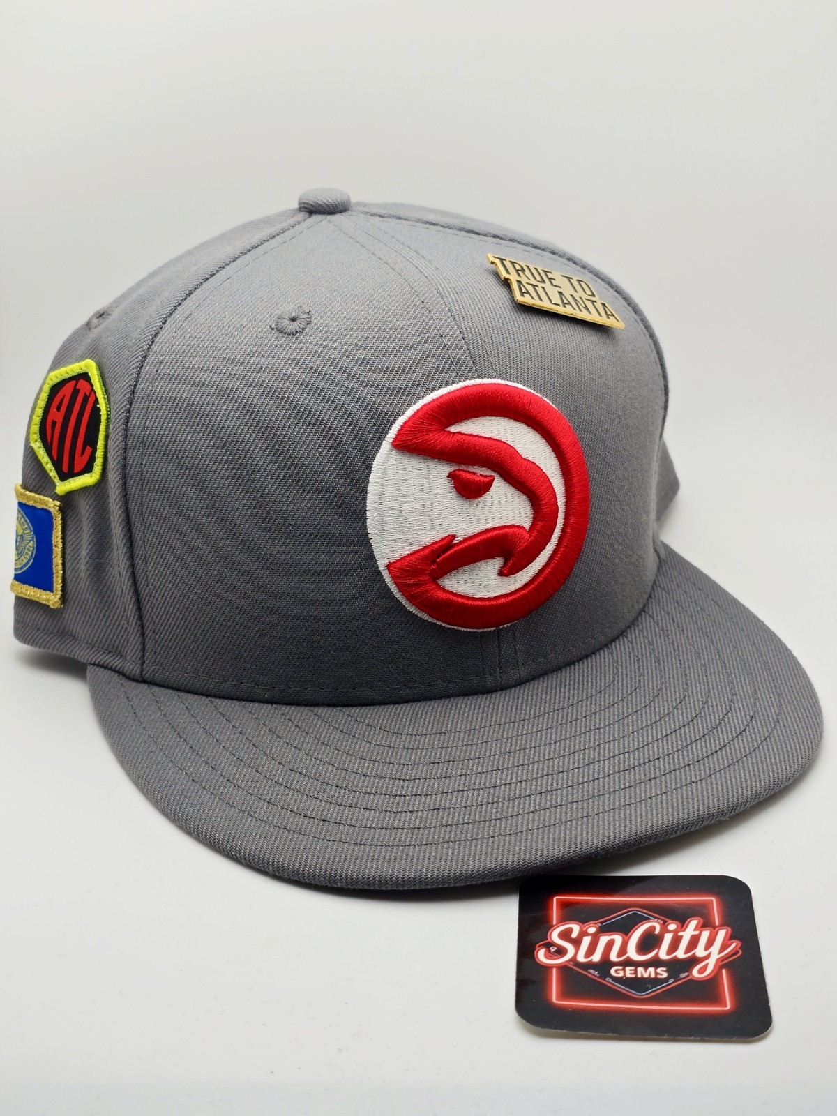 ATL Atlanta Hawks True To Atlanta 9Fifty Gray SnapBack Hat Cap
