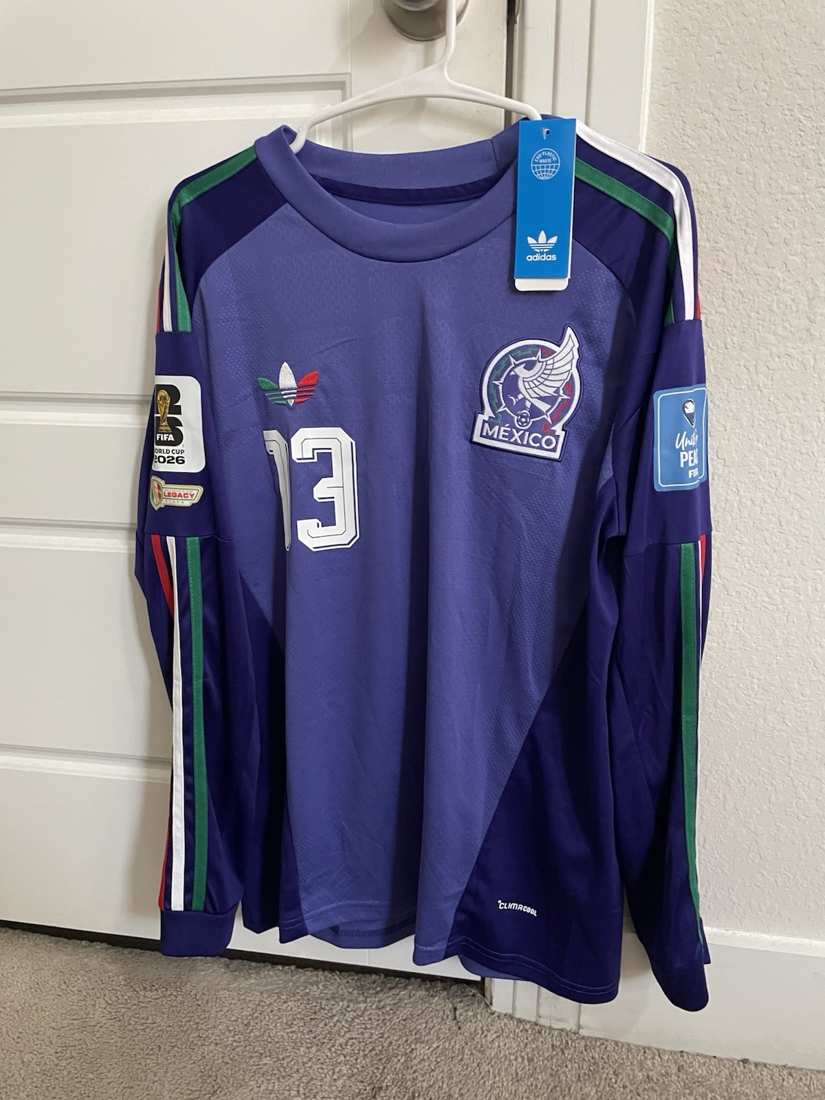Ochoa Purple Mexico Away Goalkeeper Jersey 2026 Long Sleeve Slim L (Fits Medium) Ochoa Purple Mexico Away Goalkeeper Jersey 2026 Long Sleeve Slim L (Fits Medium)