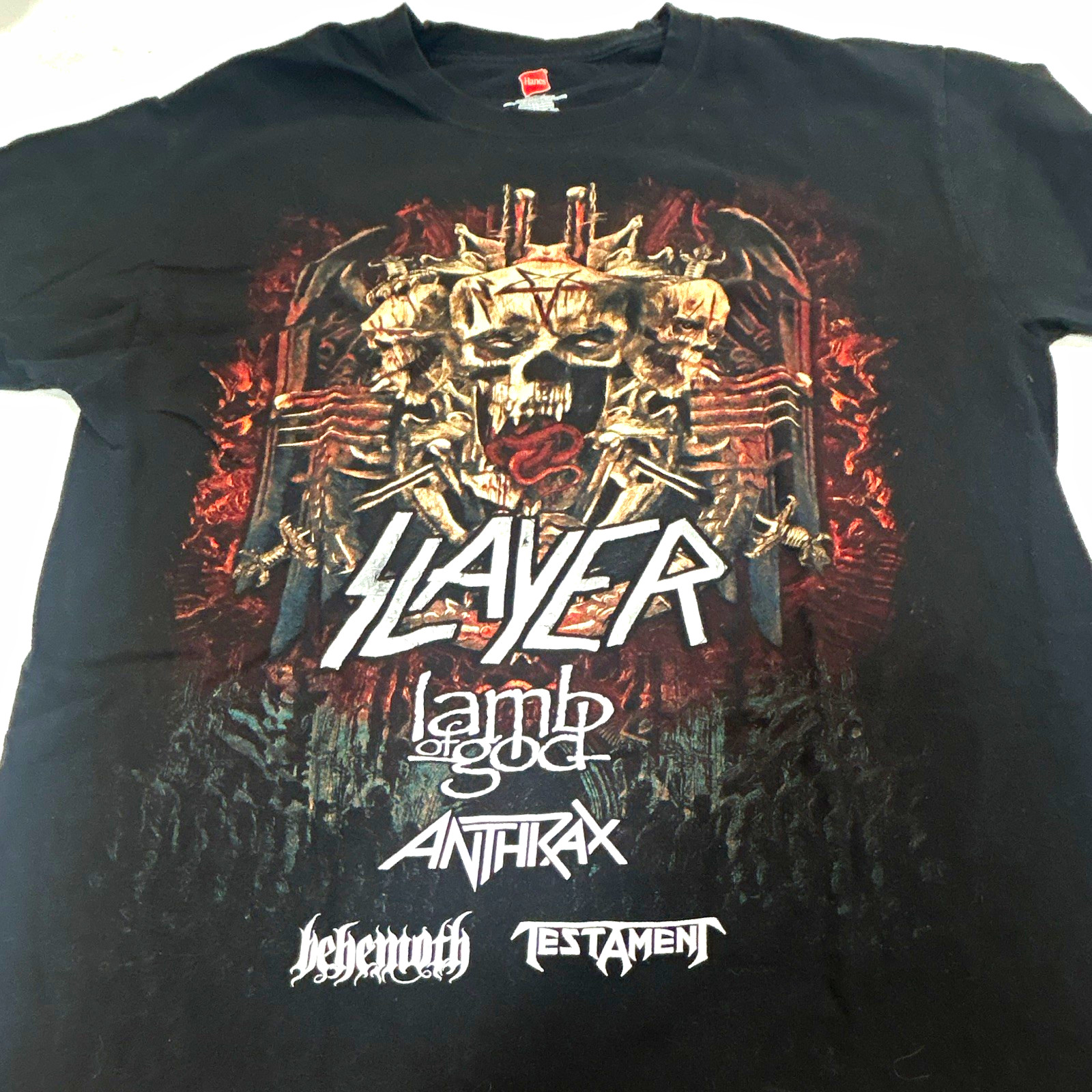 Slayer adult M Black world Tour 2018 Graphic T-Shirt