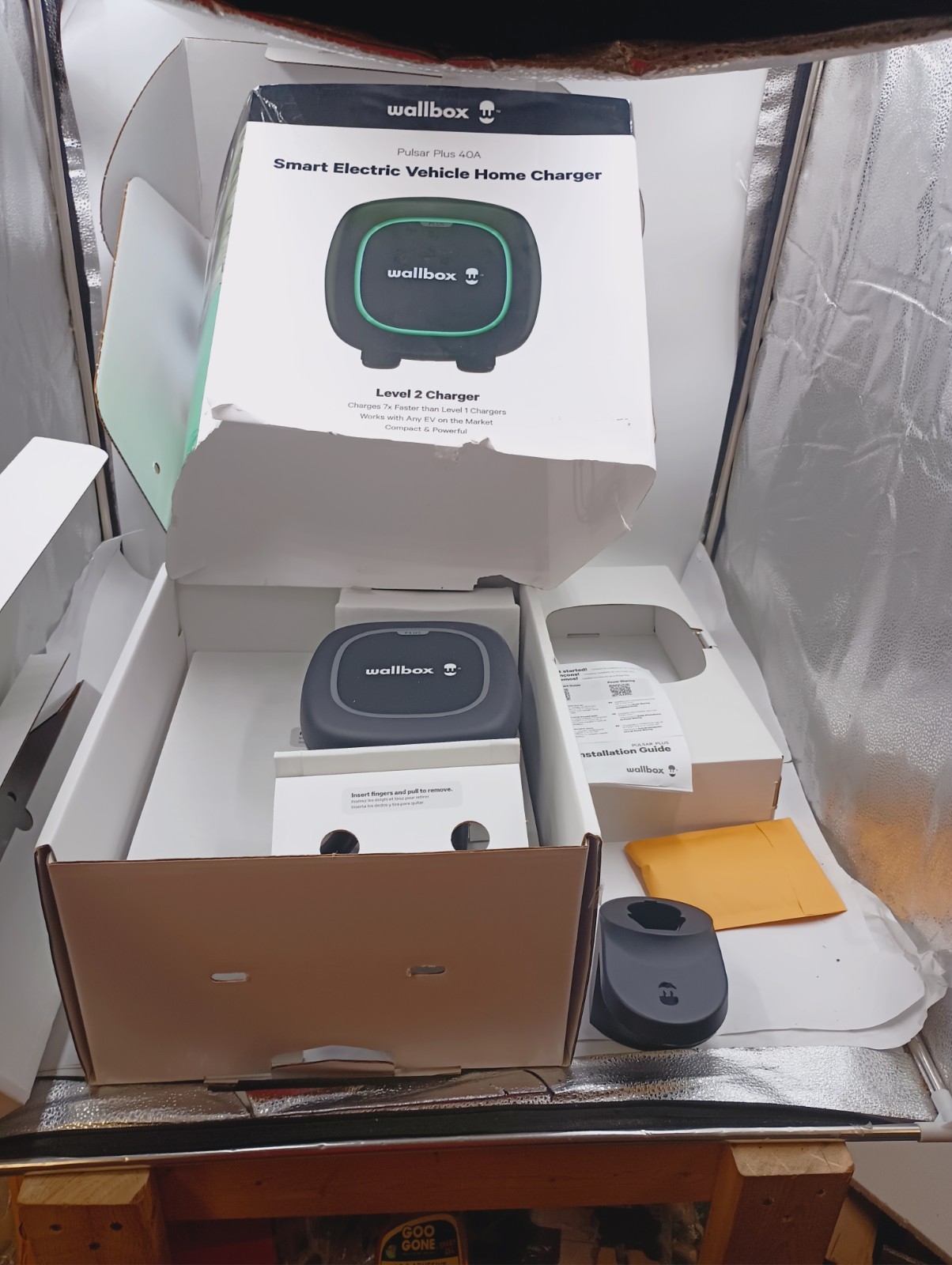 NEW WALLBOX PULSAR PLUS LEVEL 2 EV SMART CHARGER 40A 9.6KW NEMA 25FT CABLE BLACK