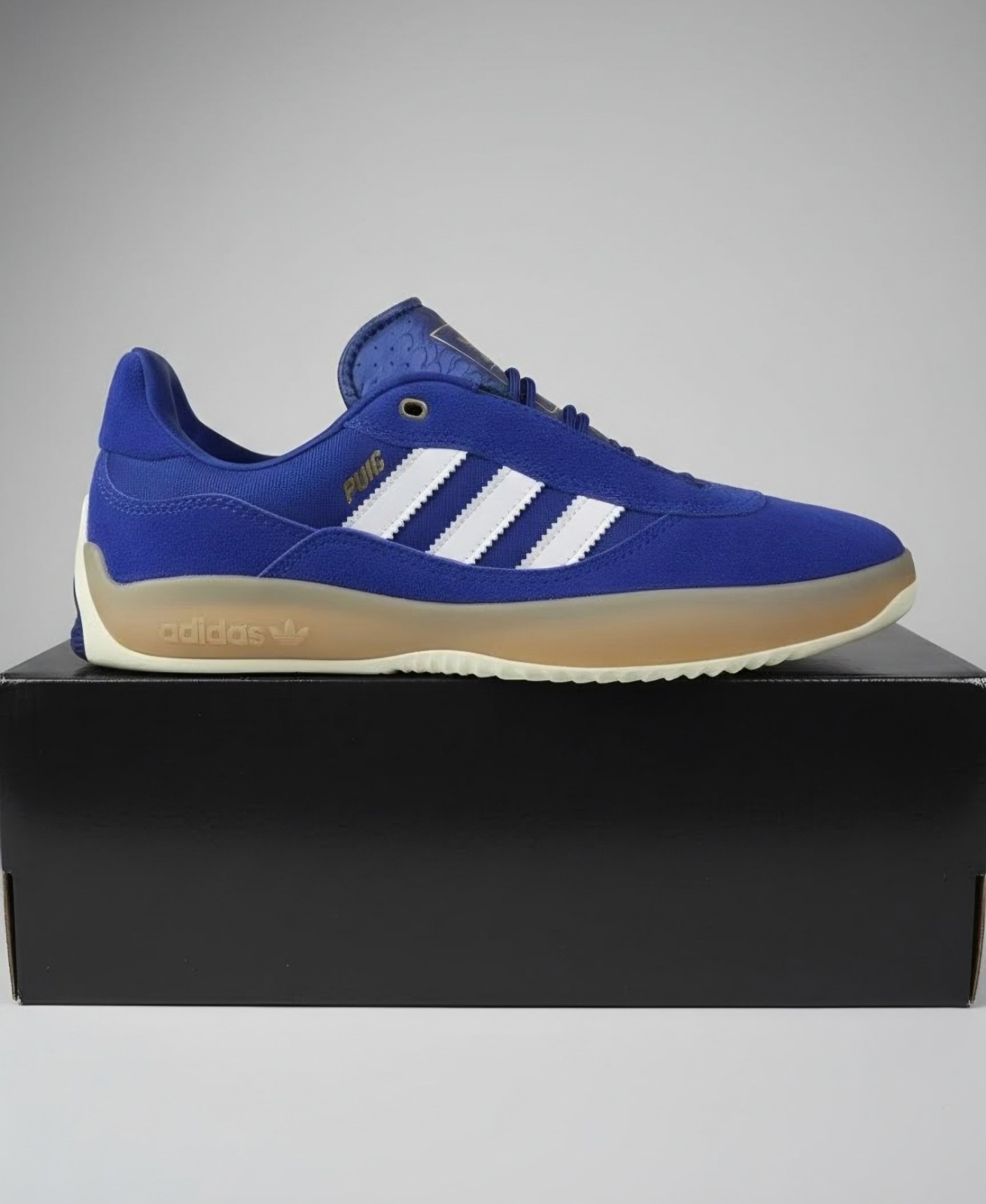 Adidas Lucas Puig Mens Skateboarding Sneakers Size 9 Mystery Ink Blue Suede EUC 