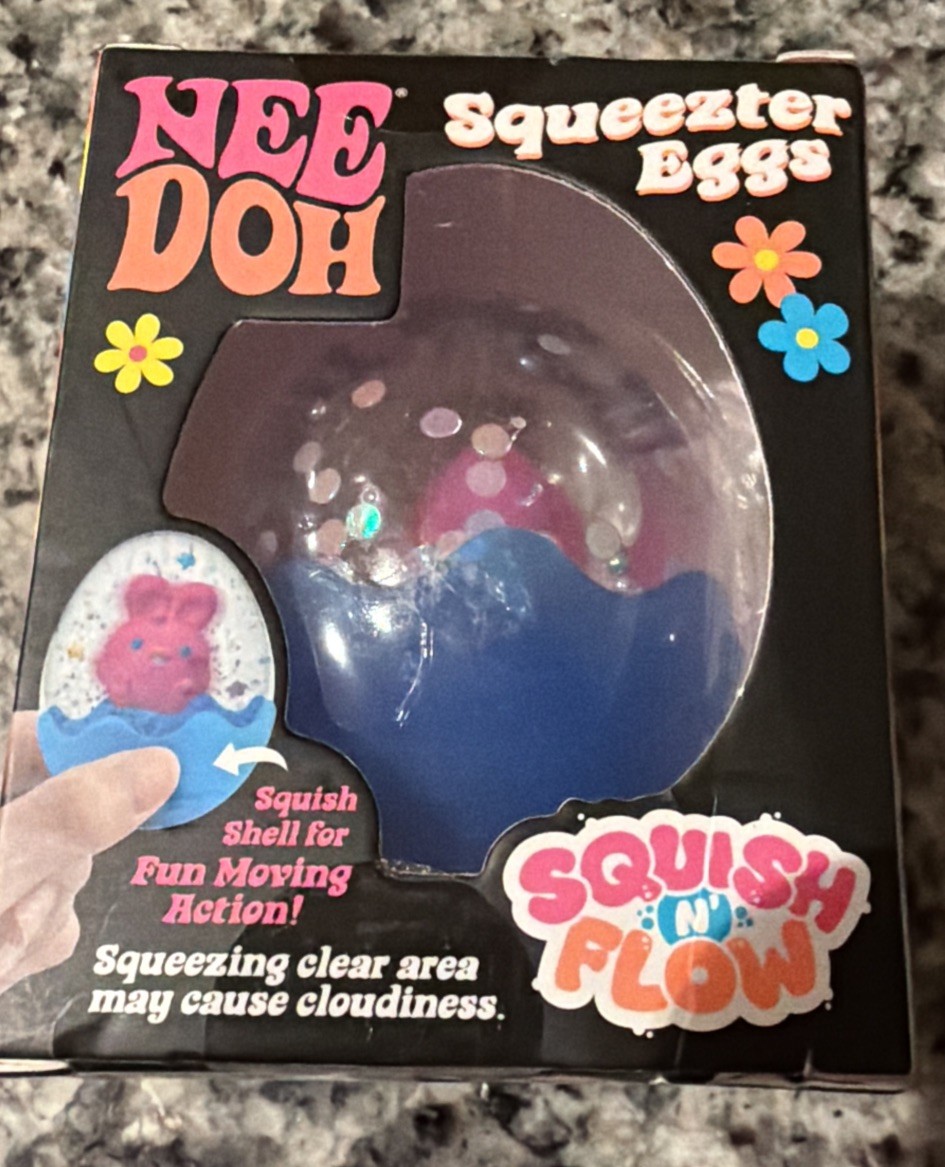 RARE Authentic NeeDoh Squeezter Egg Blue & Pink Bunny Squish N Flow NEW/SEALED RARE Authentic NeeDoh Squeezter Egg Blue & Pink Bunny Squish N Flow NEW/SEALED