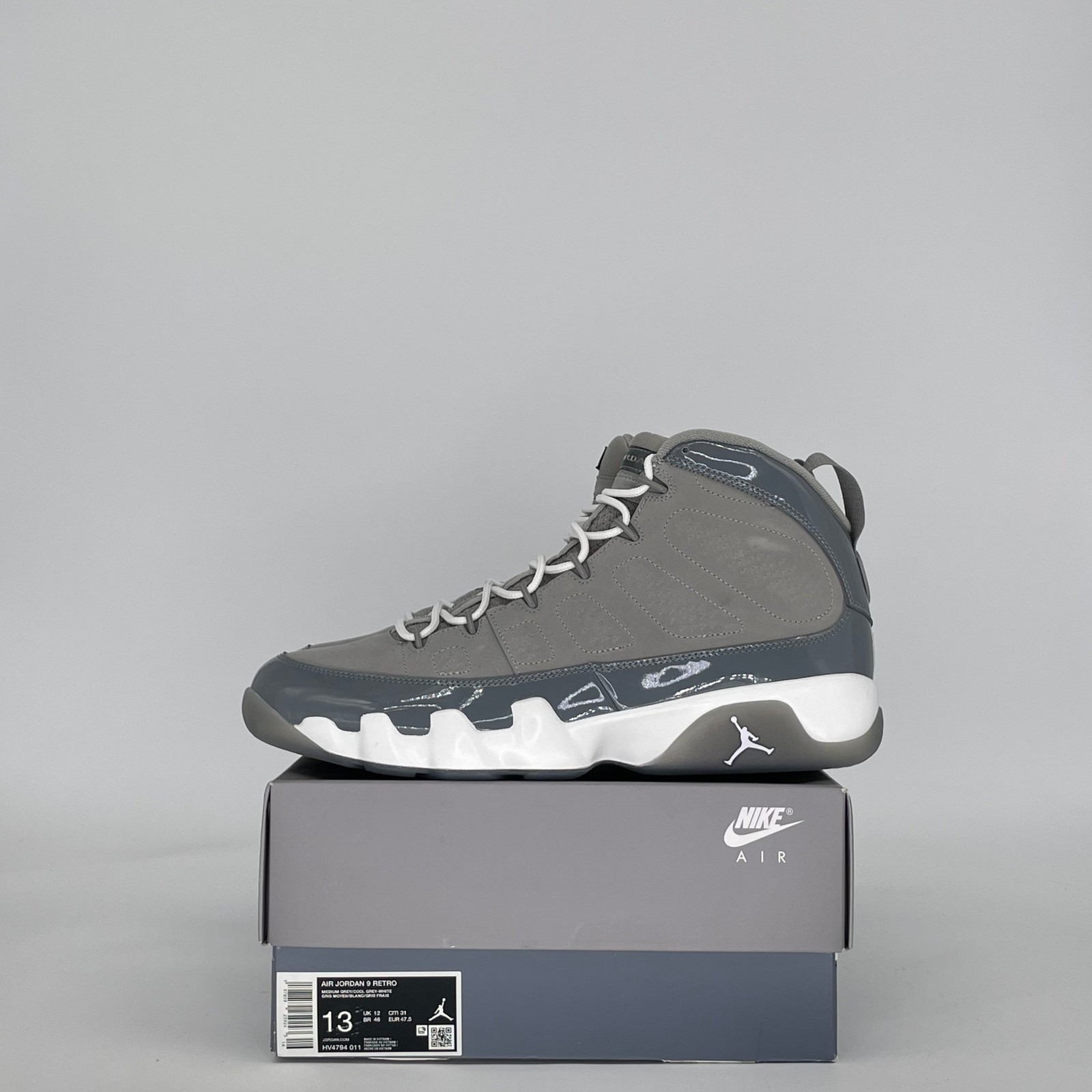 Size 13M/14.5W - Jordan 9 Retro Cool Grey (2025) HV4794-011