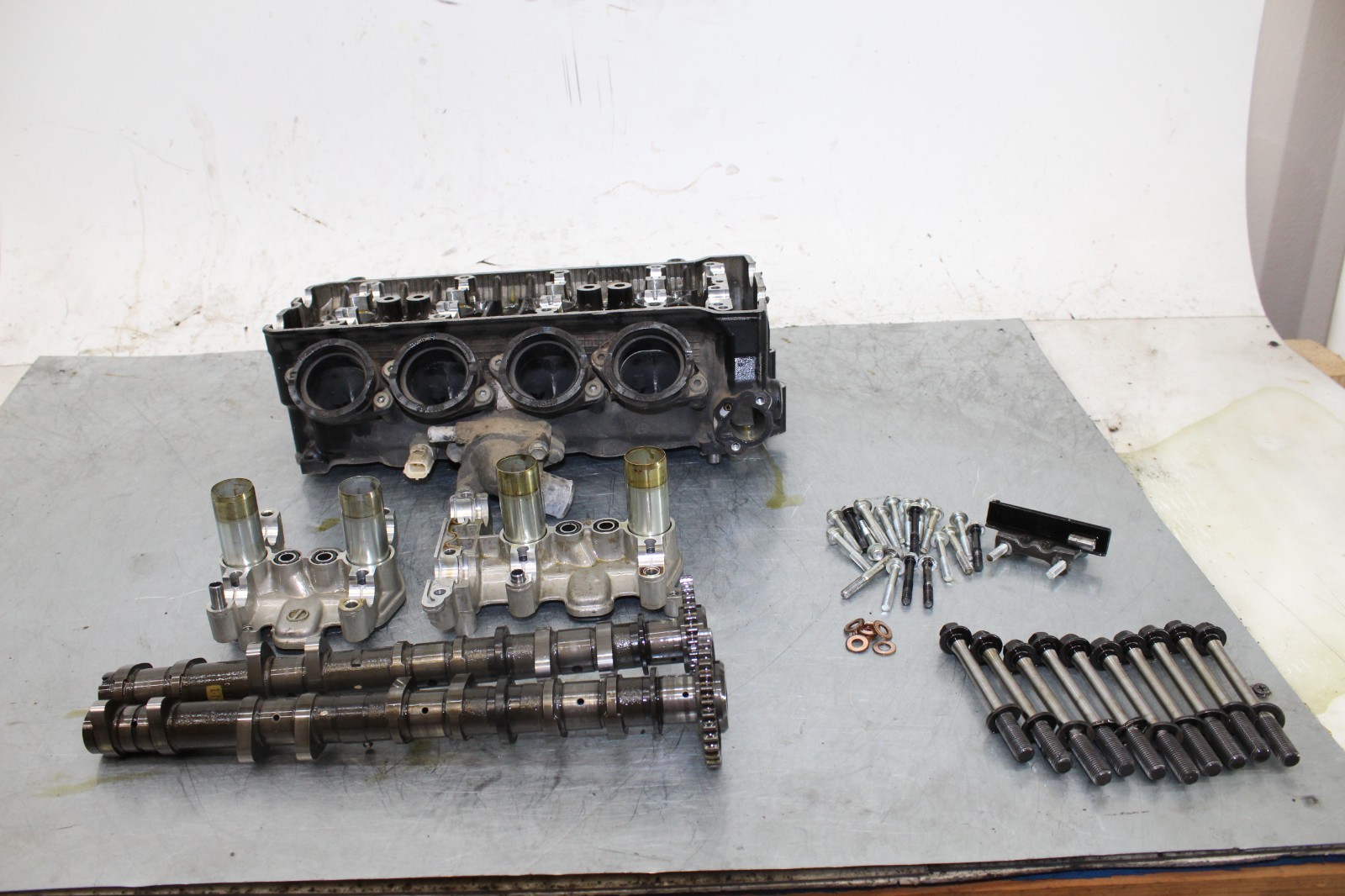 2008 2009 SUZUKI GSXR 750 OEM TOP END CYLINDER HEAD VALVES CAMS CAMSHAFT 08 09