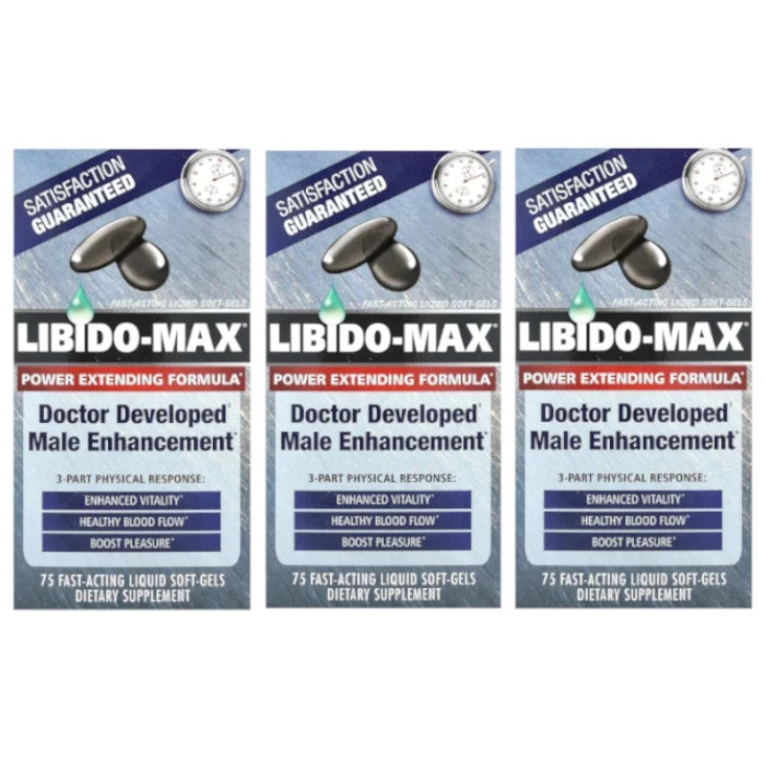 Libido-Max®, 75 Fast-Acting Liquid Soft-Gels (Pack of 3) Libido-Max®, 75 Fast-Acting Liquid Soft-Gels (Pack of 3)