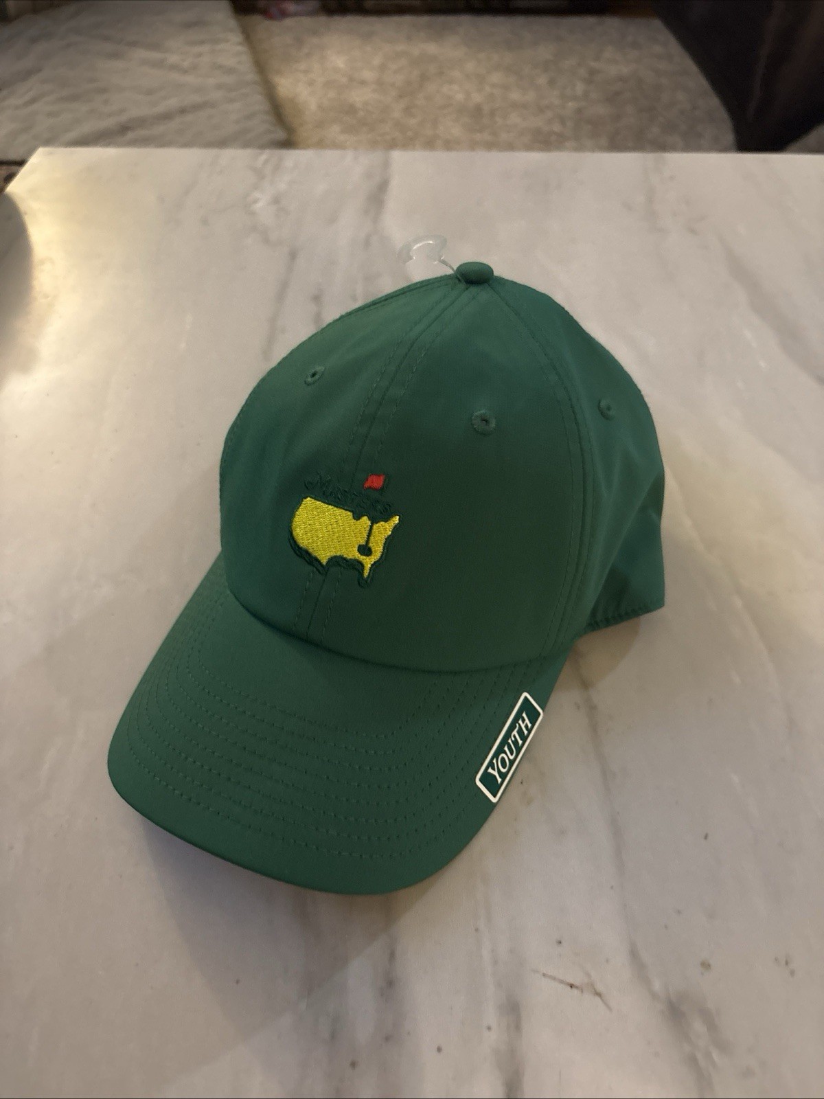 YOUTH 2026 Masters Golf Hat GREEN PERFORMANCE Augusta National Adjustable Flag