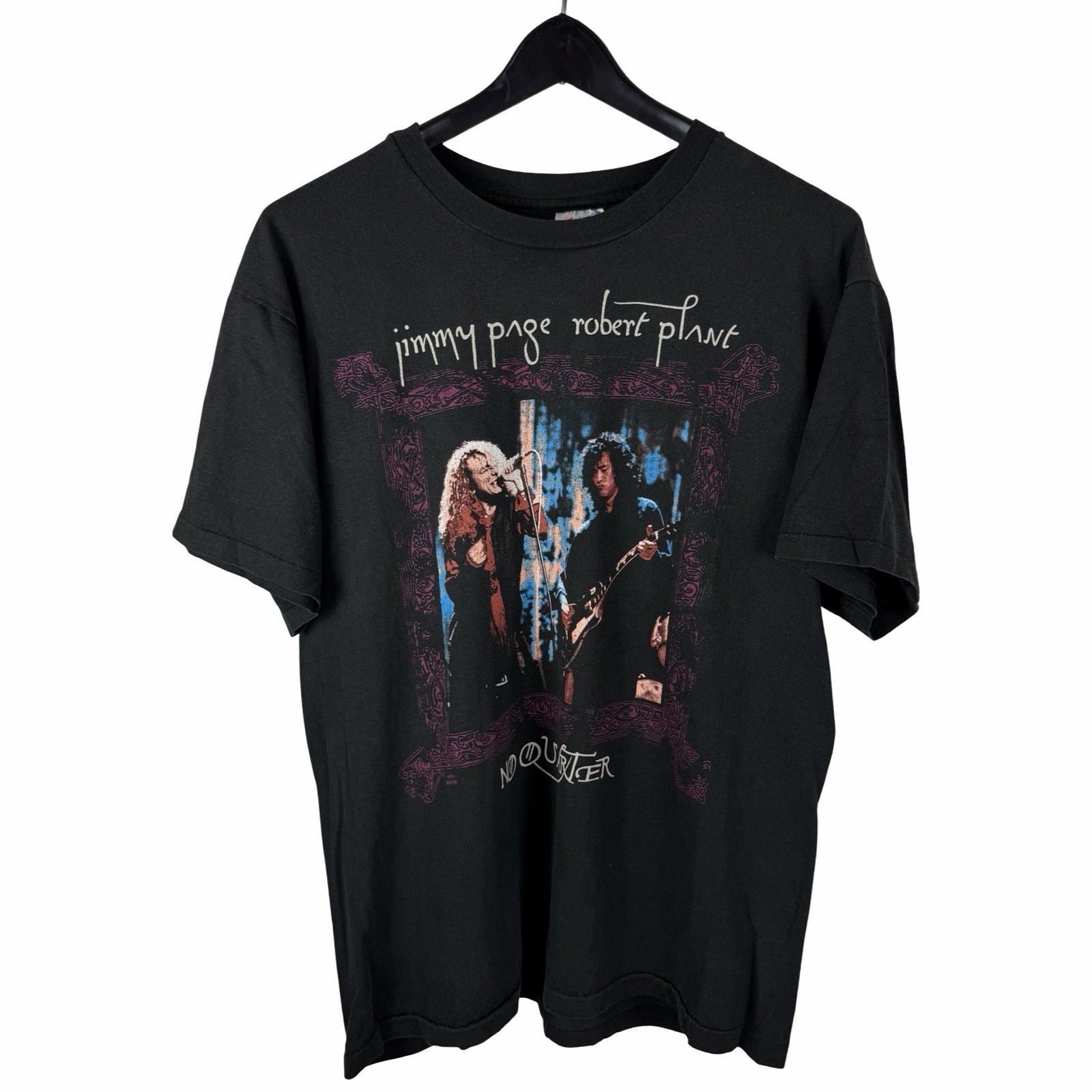 Vintage 1995 Jimmy Page Robert Plant Band World Tour Black Shirt Size L