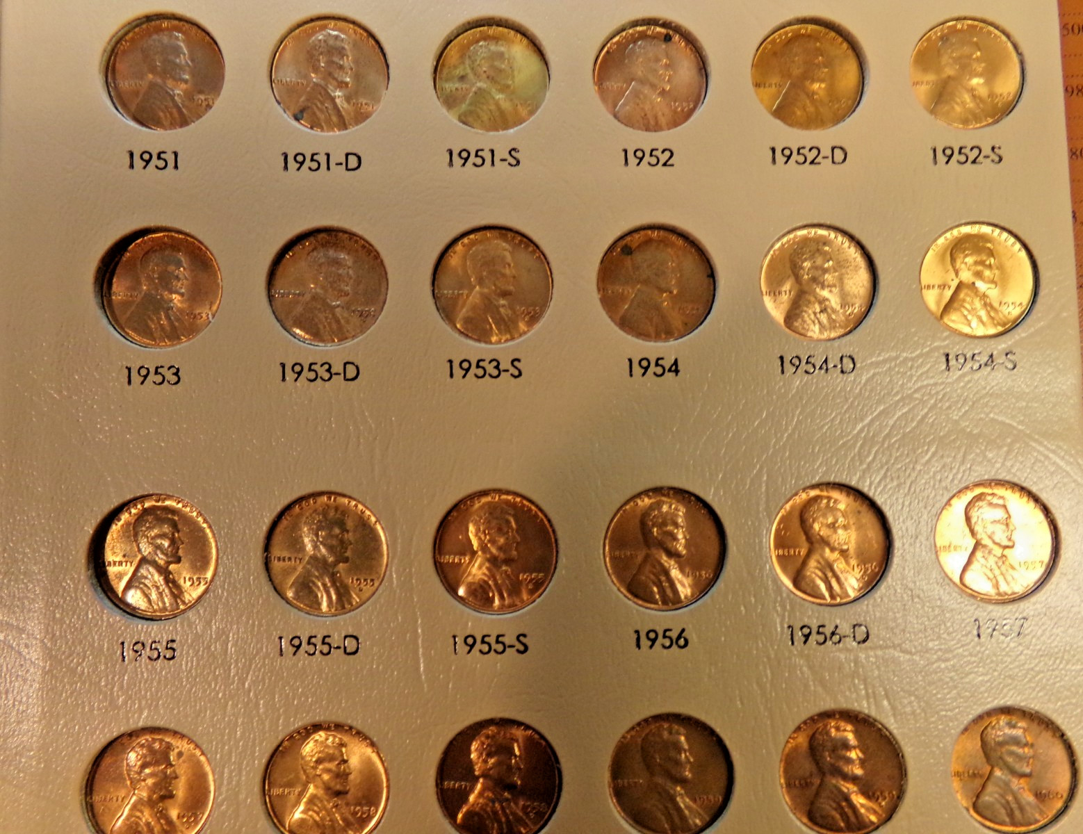 Incomplete w/BU Coins Lincoln Set 1909-1958 Inc 1910S 11S 12S 1922 No D  1943D/D