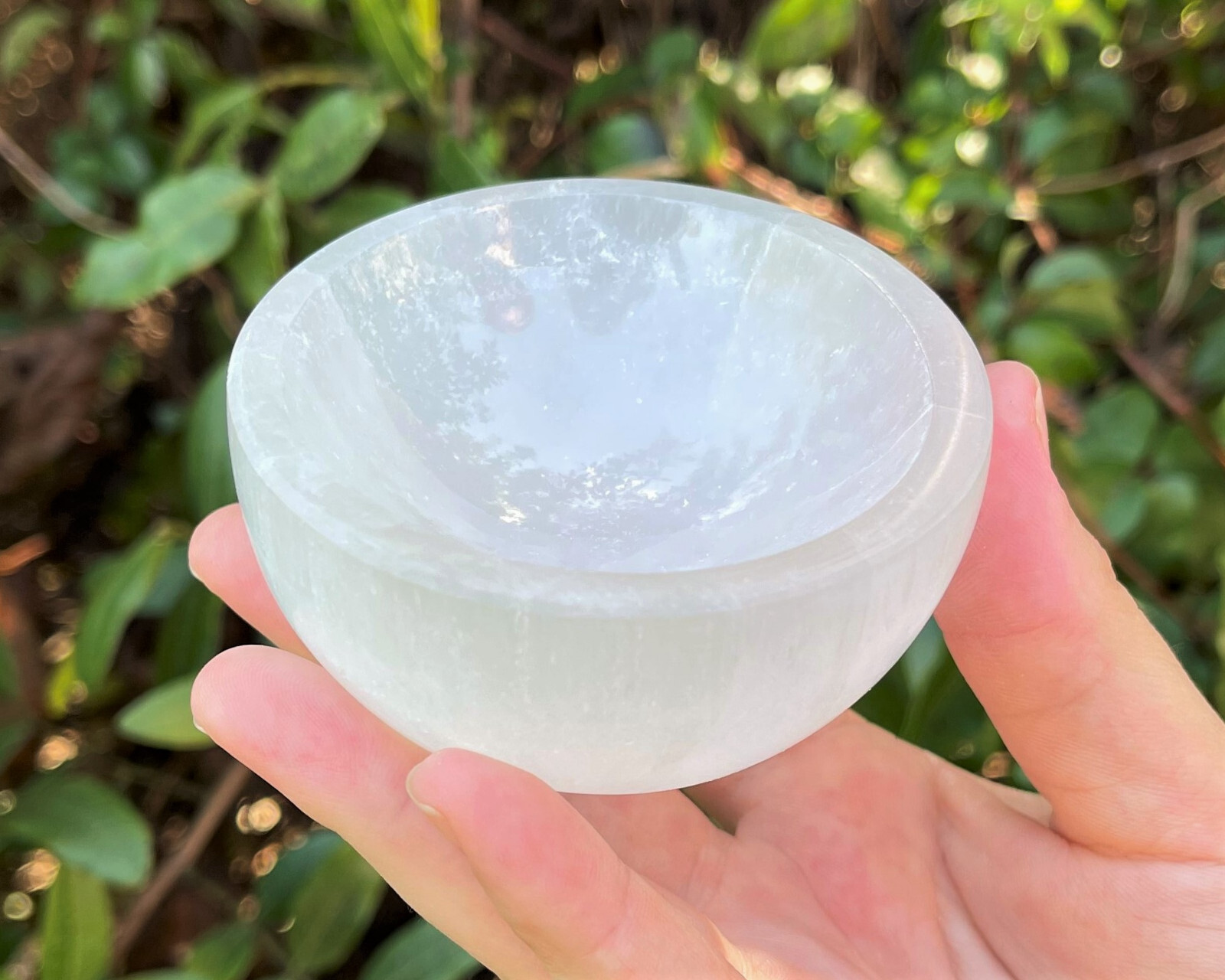 Selenite Crystal Charging Bowls - Choose Size & Shape (Polished Selenite Bowl)