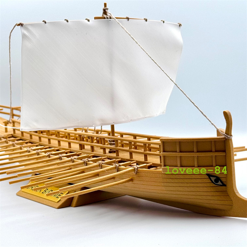 1/72 Ancient Greek Bireme Warship Naval ship Model Kit Static Display Collect
