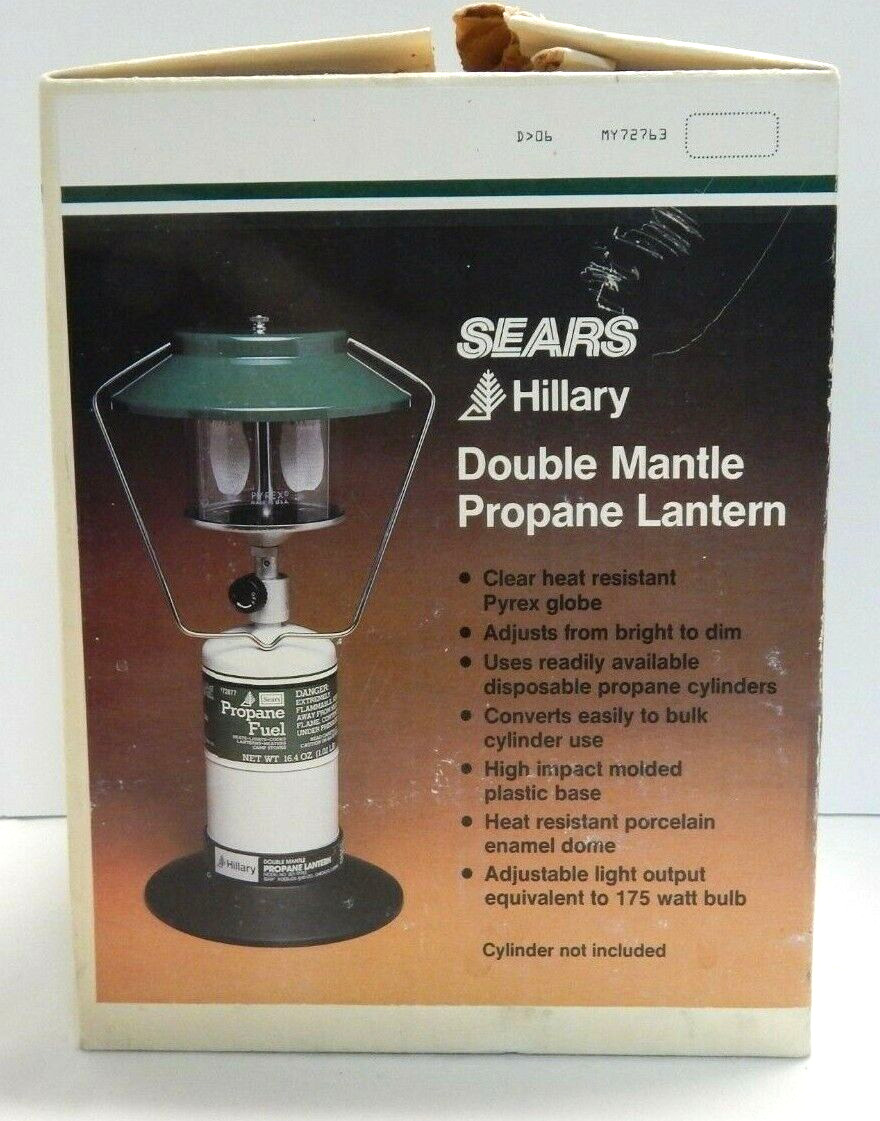 SEARS Hillary Camping Dual Mantel LANTERN Hunting Fishing Glamping Vintage