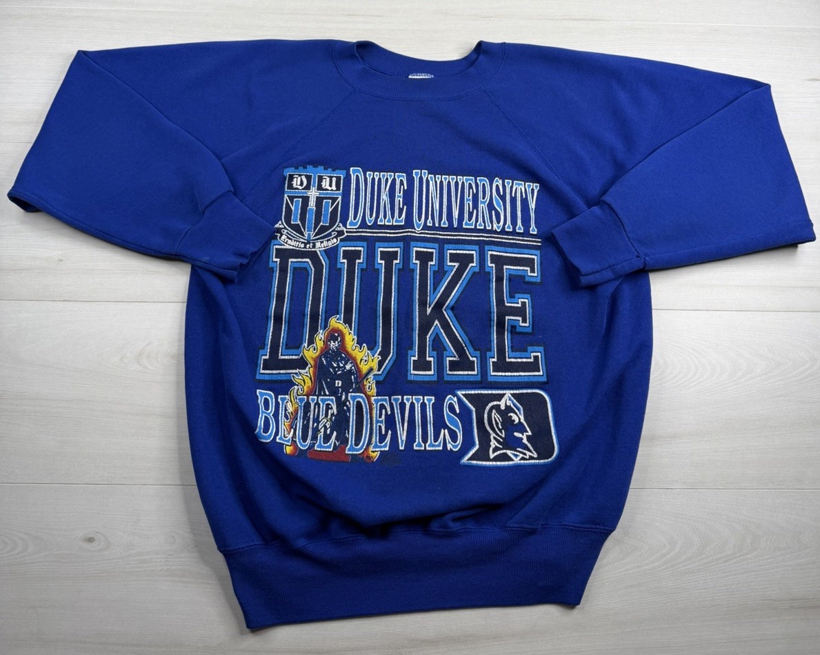 Vtg Ultra Sweats Duke Blue Devils Sweatshirt Crewneck 80s 90s USA Made L RARE Vtg Ultra Sweats Duke Blue Devils Sweatshirt Crewneck 80s 90s USA Made L RARE