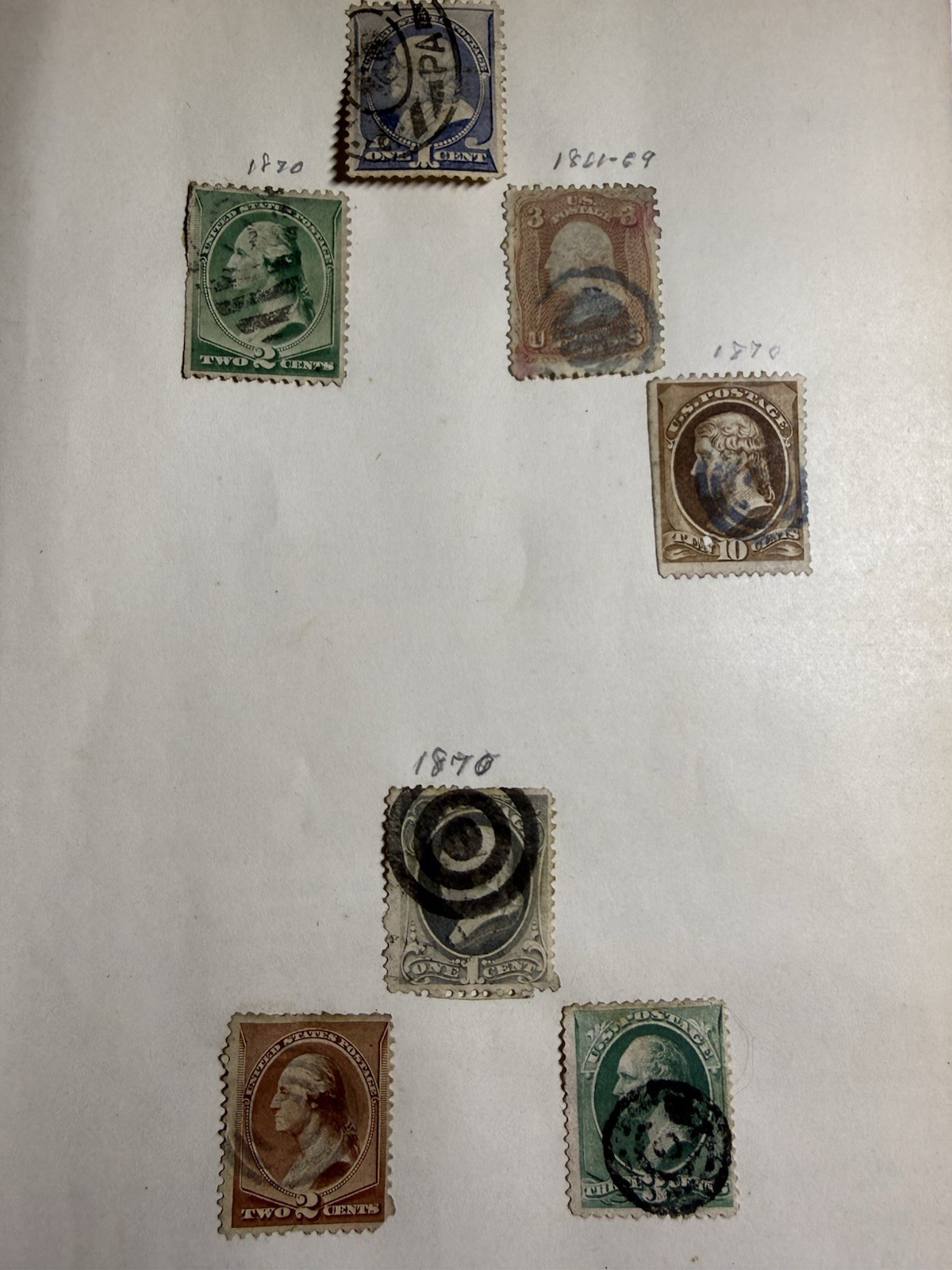 US 1870s, 1, 2 3, 10 CENT US Stamps US 1870s, 1, 2 3, 10 CENT US Stamps