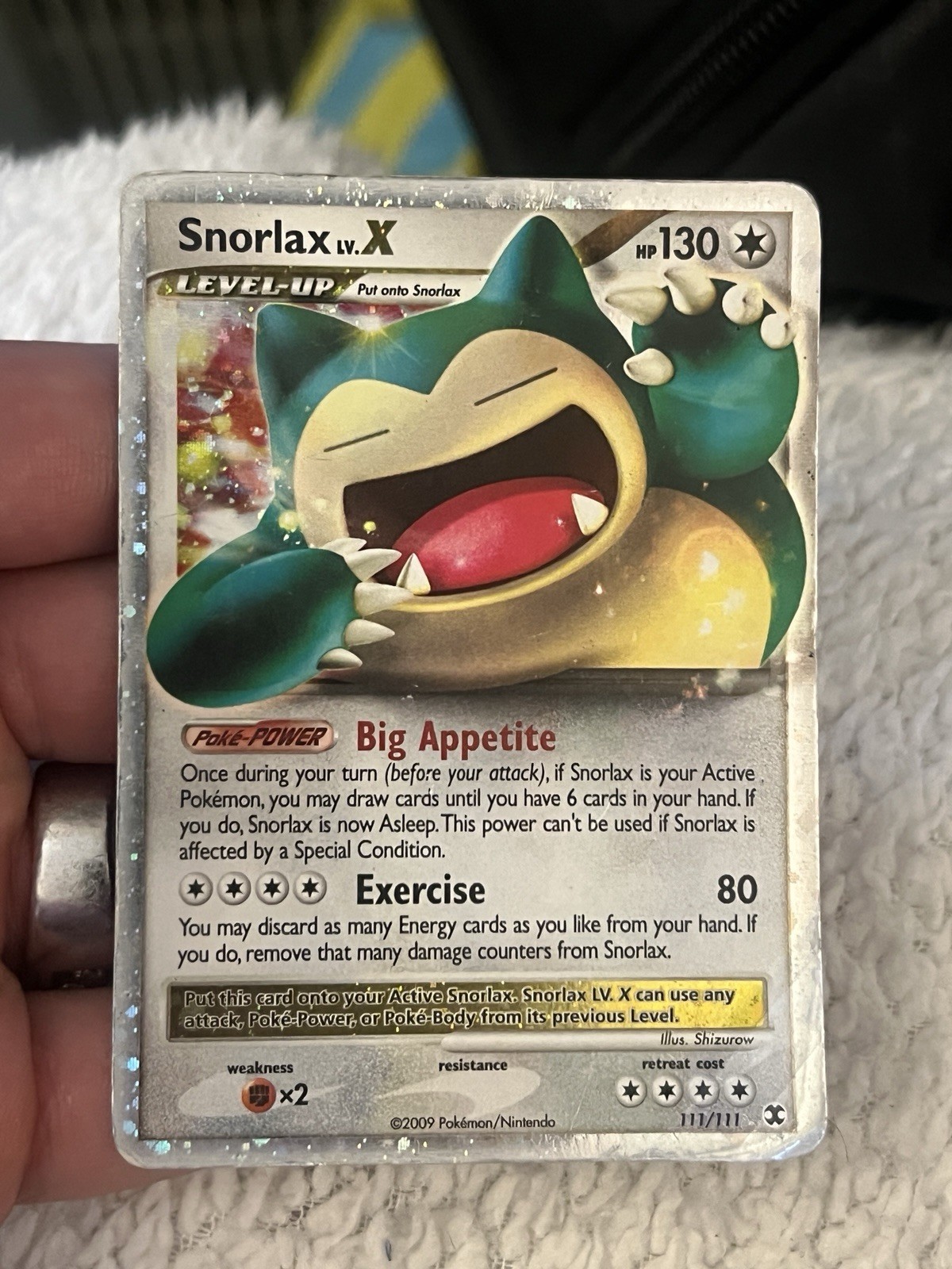 Pokémon TCG Snorlax LV.X Rising Rivals 111 Holo Rare Holo LV.X (See photos) Pokémon TCG Snorlax LV.X Rising Rivals 111 Holo Rare Holo LV.X (See photos)