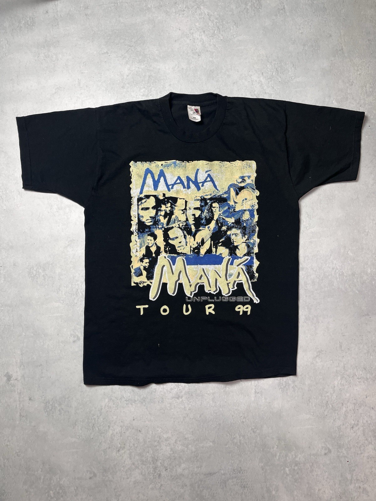 GRAIL Vintage 1999 MANÁ MTV Unplugged Tour Shirt XL Rock Shimmer Print Rare