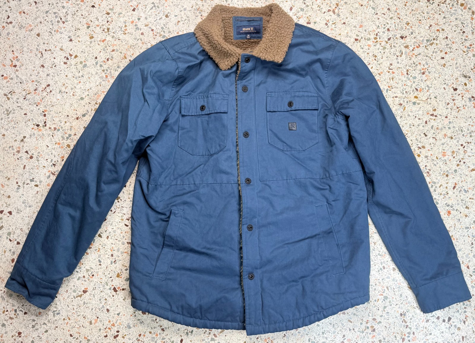 Roark Hebrides 2.0 Men\'s Button Up Long Sleeve Sherpa Lined Jacket Size Medium