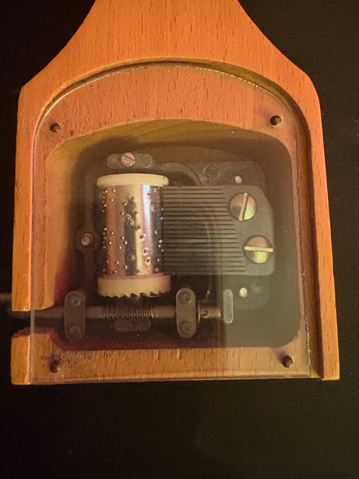 Creative Playthings Hand Crank Music Box Toy Made in USA Wood