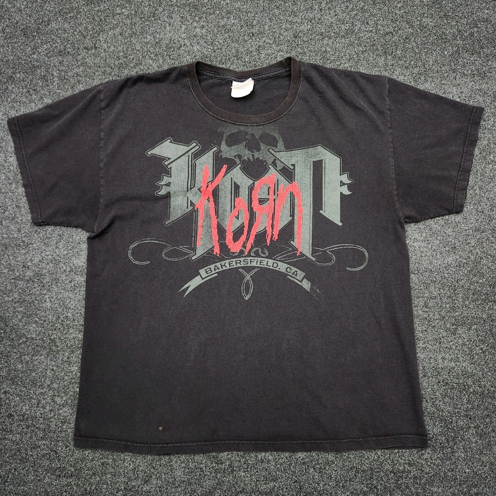 Vintage KORN T-Shirt Tour Band Promo Mens XL Faded Black Graphic Y2K Vintage KORN T-Shirt Tour Band Promo Mens XL Faded Black Graphic Y2K