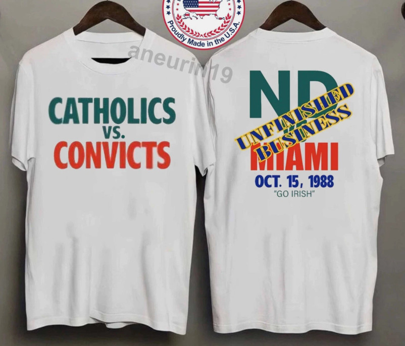 Catholics Vs Convicts 1988 Cotton T-Shirt