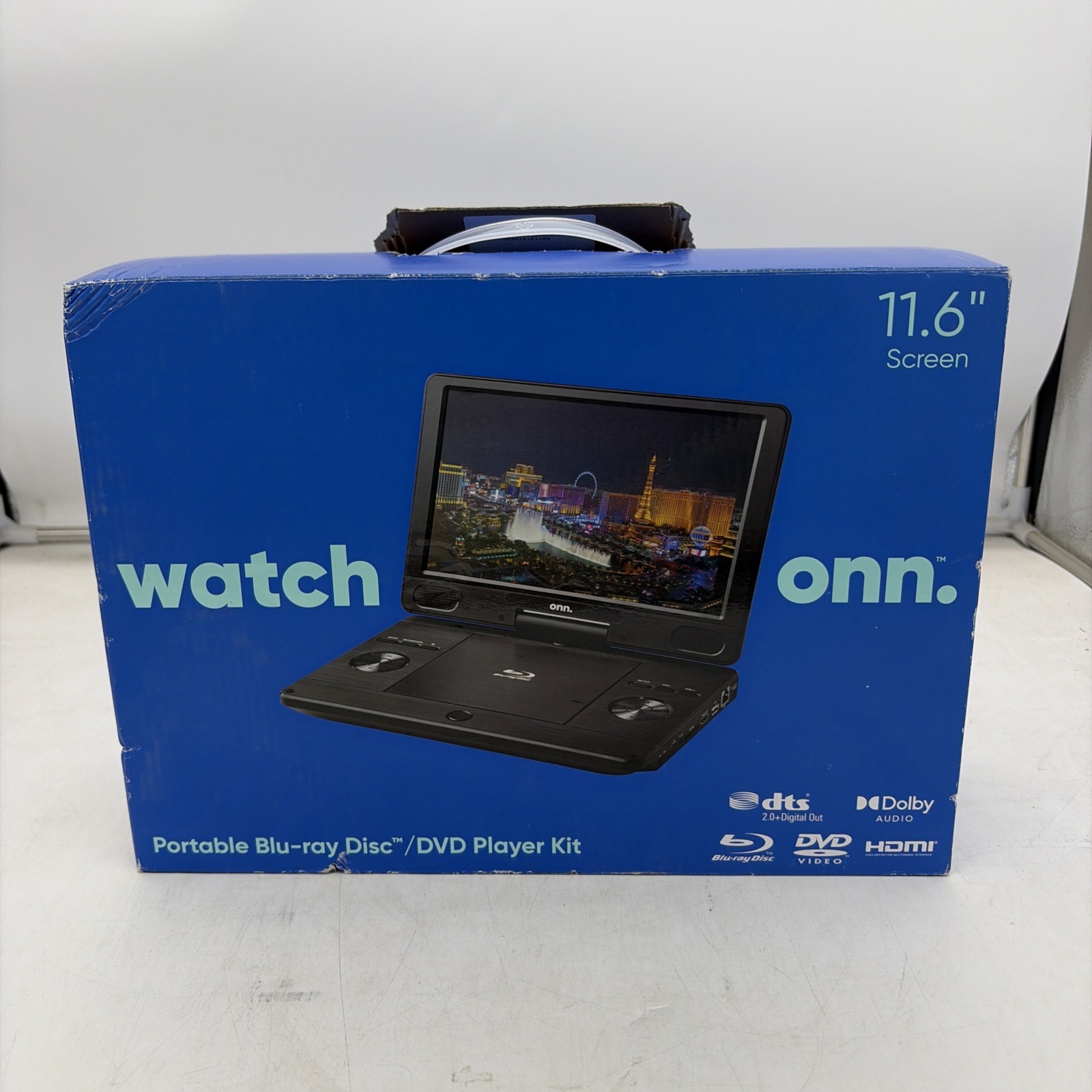 NEW Onn Portable Blu-Ray Disc/DVD Player 1080p HD Resolution 11.6” #02