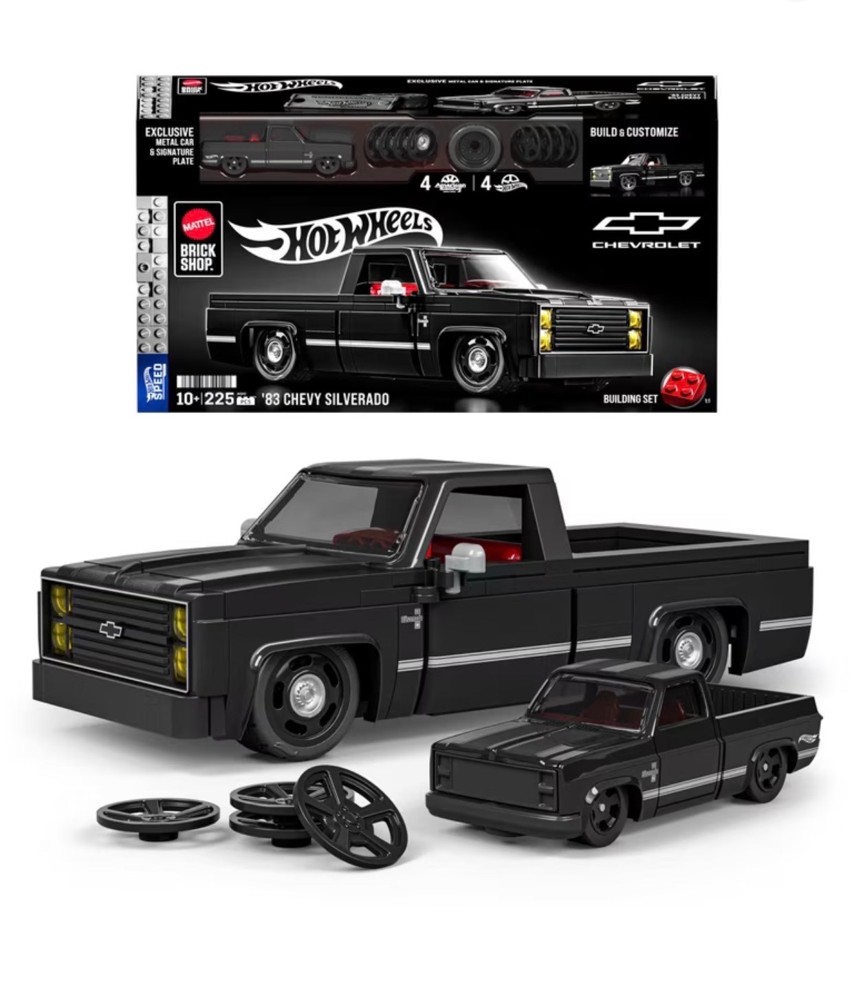 BRAND NEW* Mattel Brick Shop ‘83 Chevy Silverado Hot Wheels Lego Sealed Box
