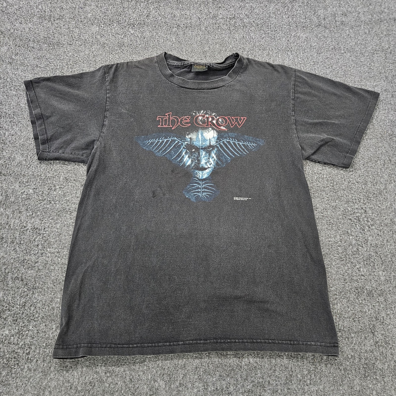 Vintage The Crow Shirt Mens Large Black Movie Horror Graphic Tee T-Shirt 1998