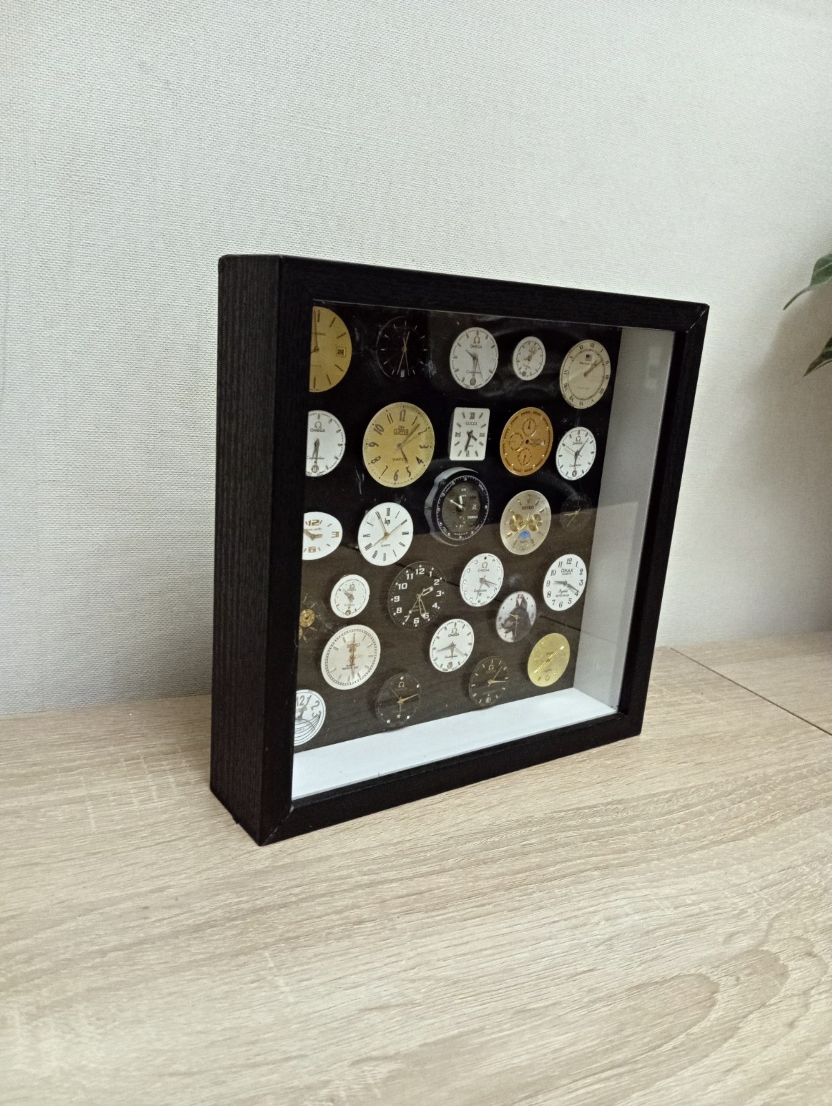 Old watches faceplates 3D Framed Art Shadow Box, wall art, handmade Décor Old watches faceplates 3D Framed Art Shadow Box, wall art, handmade Décor