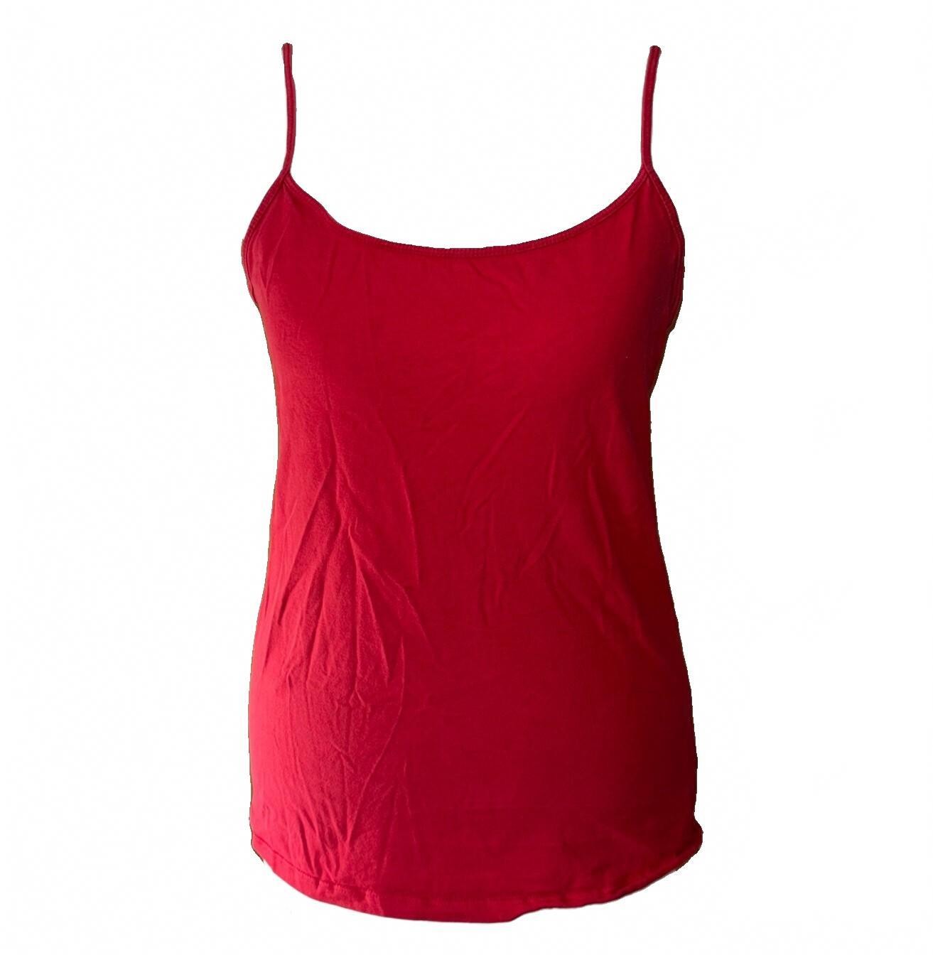 Red Primark Stretch Cami Vest Top Y2K Fitted Strappy 00s UK 12/14 Red Primark Stretch Cami Vest Top Y2K Fitted Strappy 00s UK 12/14