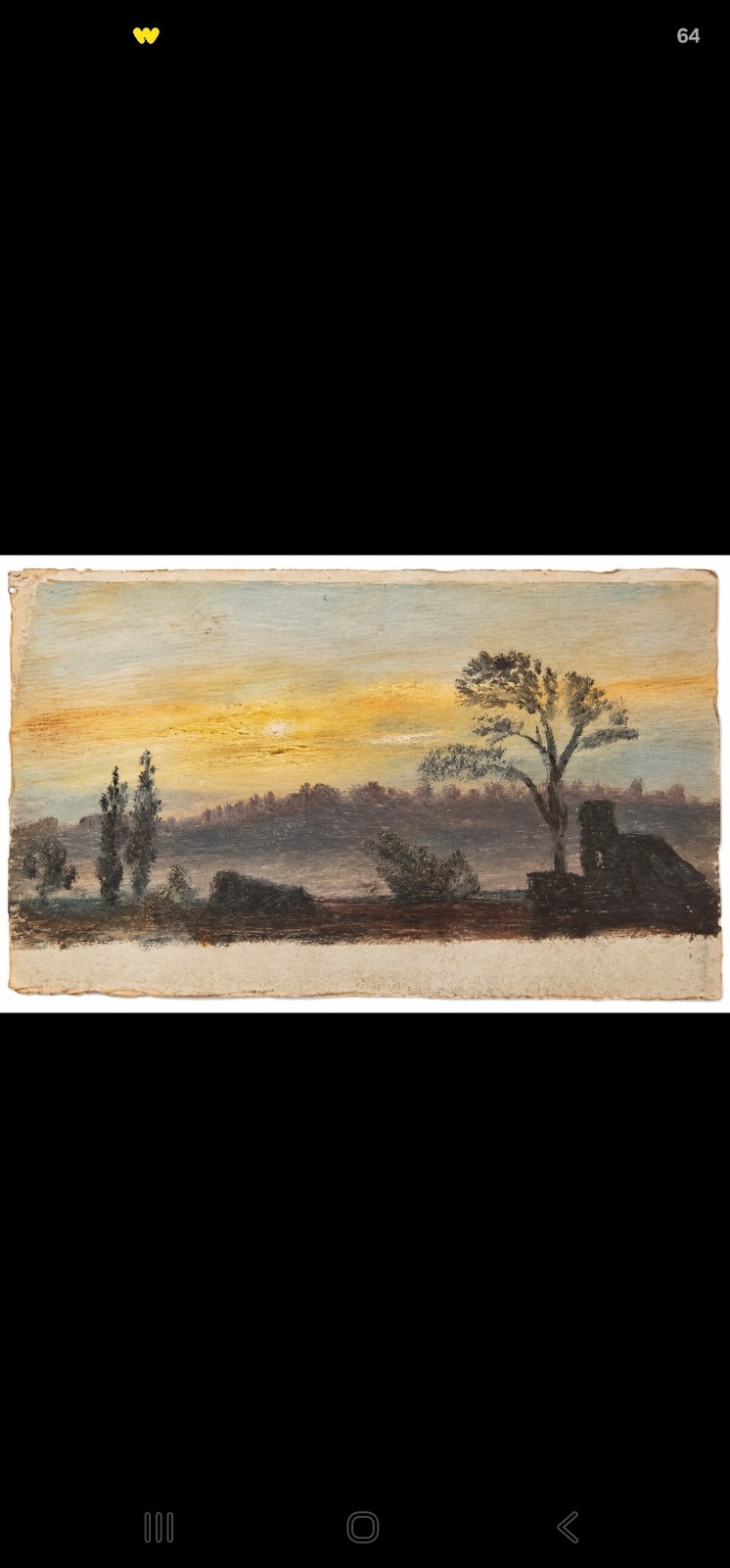 Antique Victorian Original Landscape Watercolor Dated May 23 1911 – 8x5