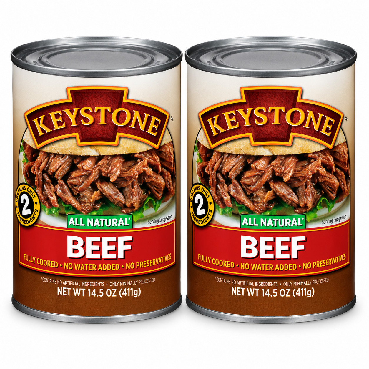 (2 PACK) Keystone All Natural Beef, 14.5 oz Can (2 PACK) Keystone All Natural Beef, 14.5 oz Can
