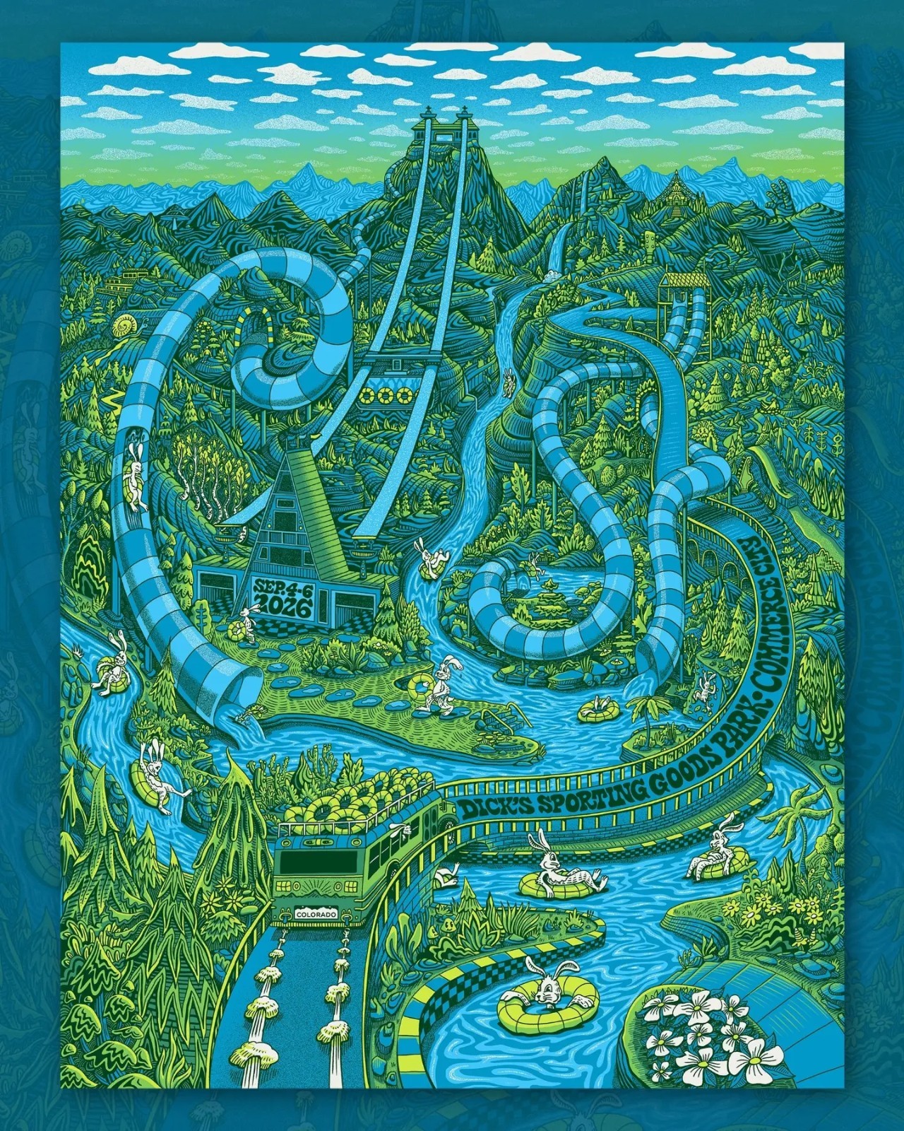 Phish Dicks Sporting Goods Park Poster Commerce City CO Sep 4-6 2026 Art Print